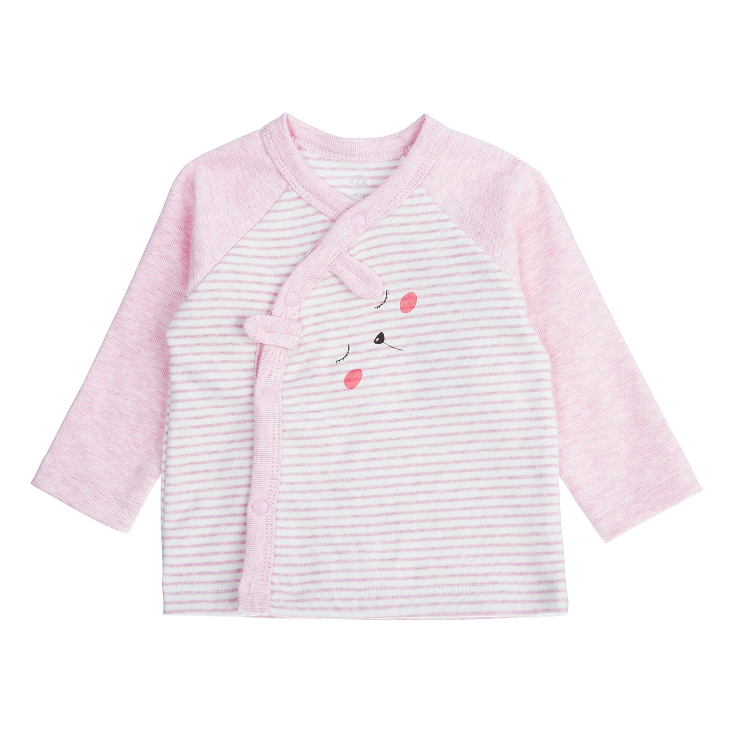 Bộ quần áo bé gái dài tay cài lệch KidsPlaza ND21D (Hồng) hình 2