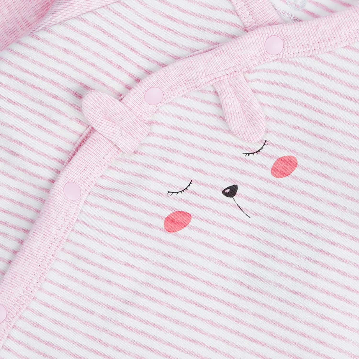 Bộ quần áo bé gái dài tay cài lệch KidsPlaza ND21D (Hồng) hình 7