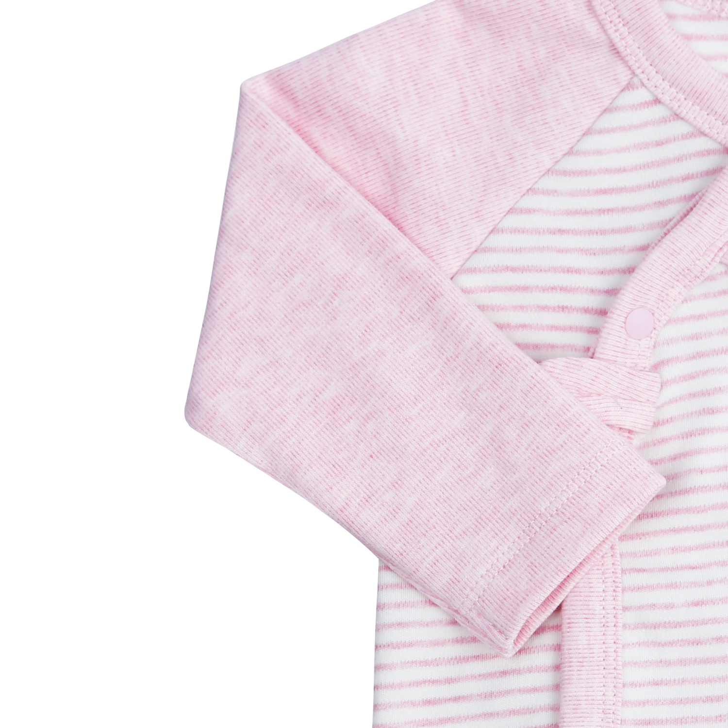 Bộ quần áo bé gái dài tay cài lệch KidsPlaza ND21D (Hồng) hình 5