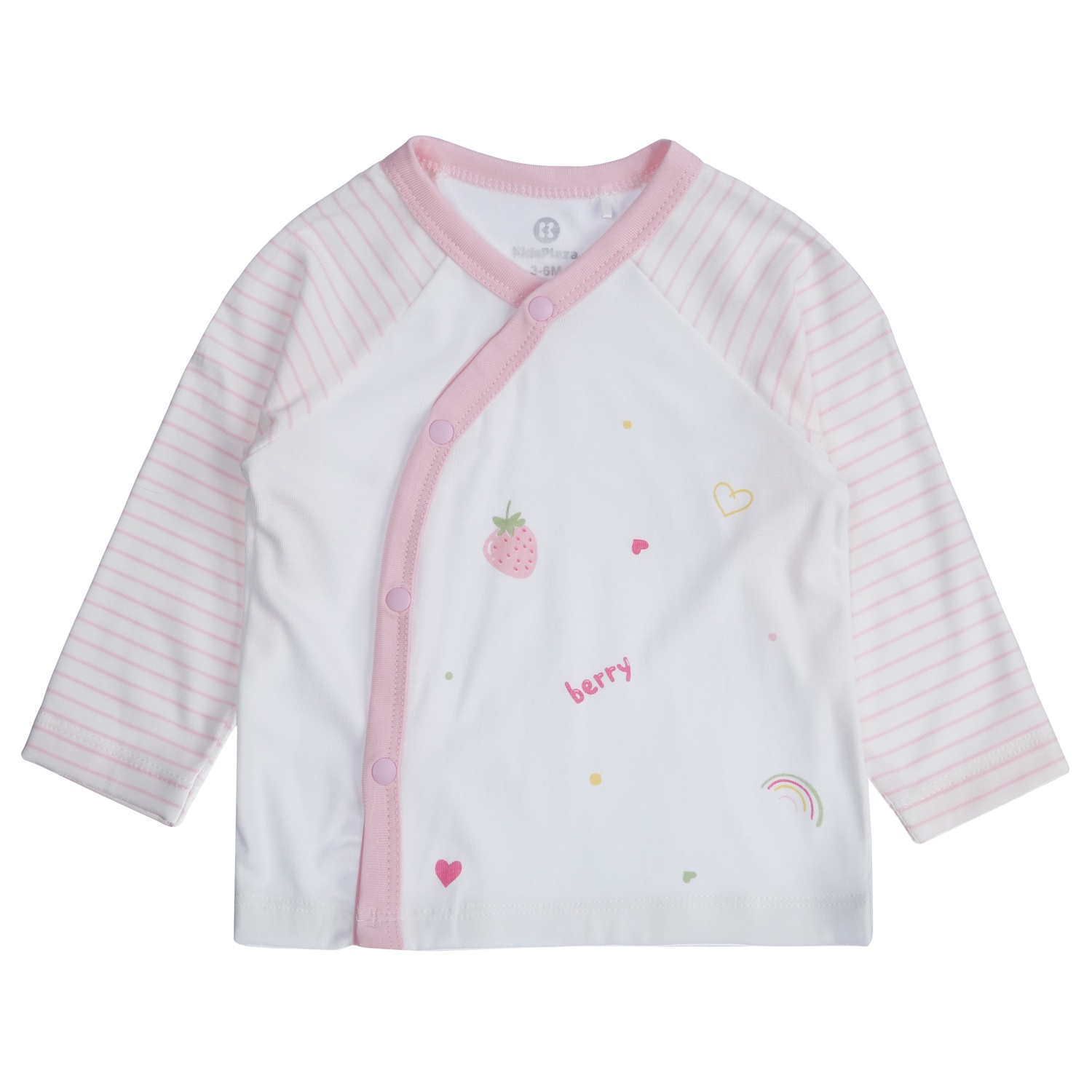 Bộ quần áo bé gái dài tay cài lệch Otis TKH  KidsPlaza ND21T (Trắng Hồng) hình 2