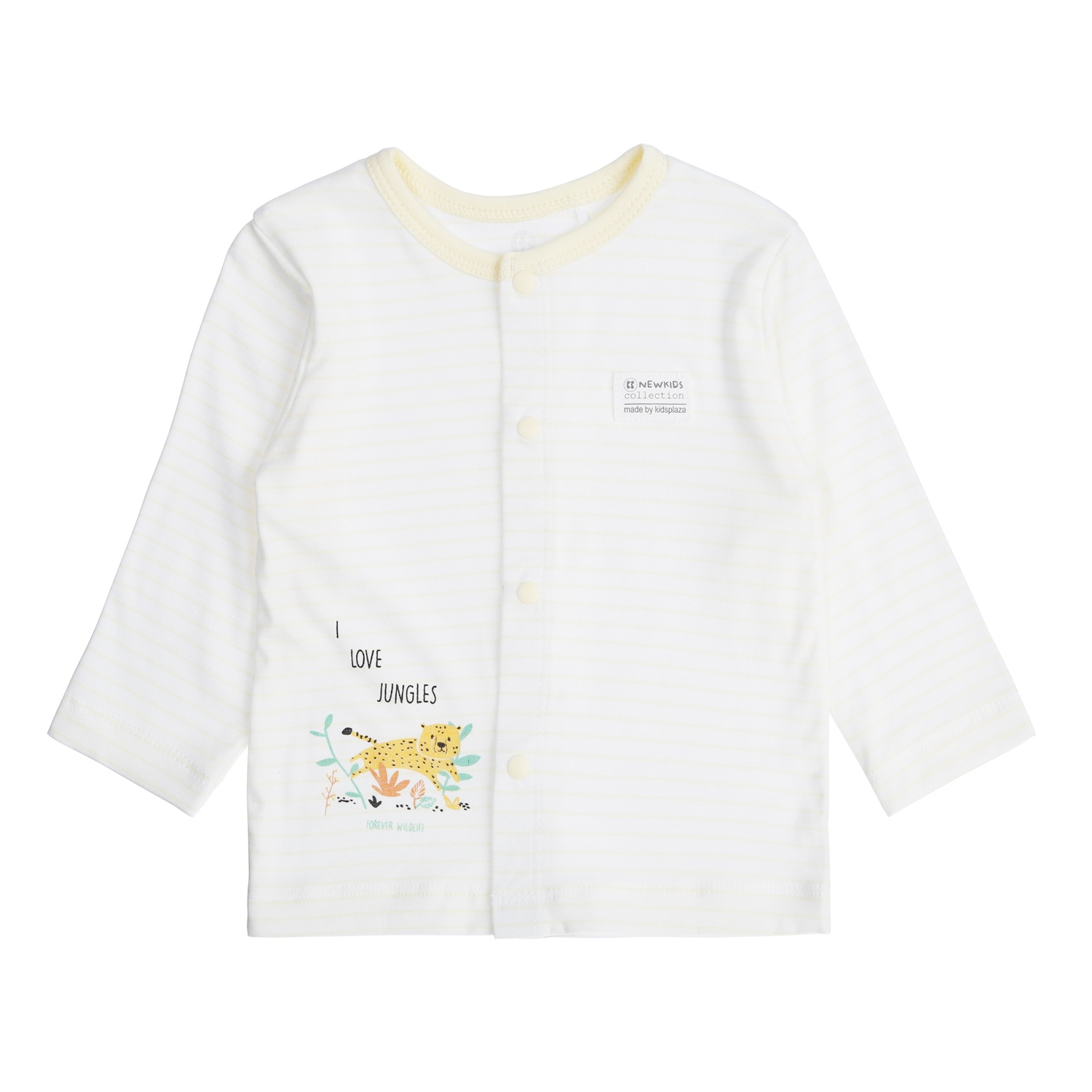 Bộ quần áo bé trai dài tay cài giữa Otis KidsPlaza ND21T (Trắng Vàng) hình 2