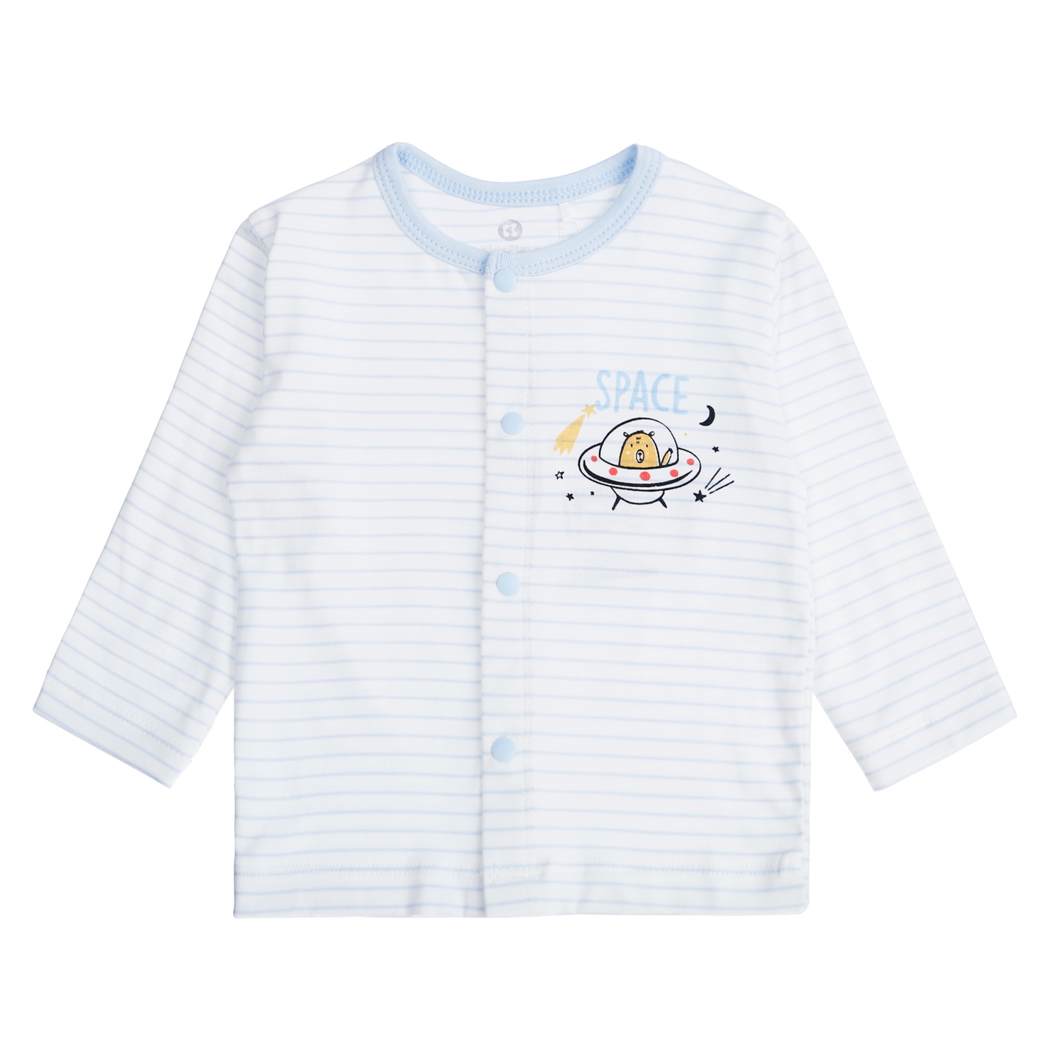 Bộ quần áo bé trai dài tay cài giữa Otis KidsPlaza ND21T (Trắng Xanh) hình 2