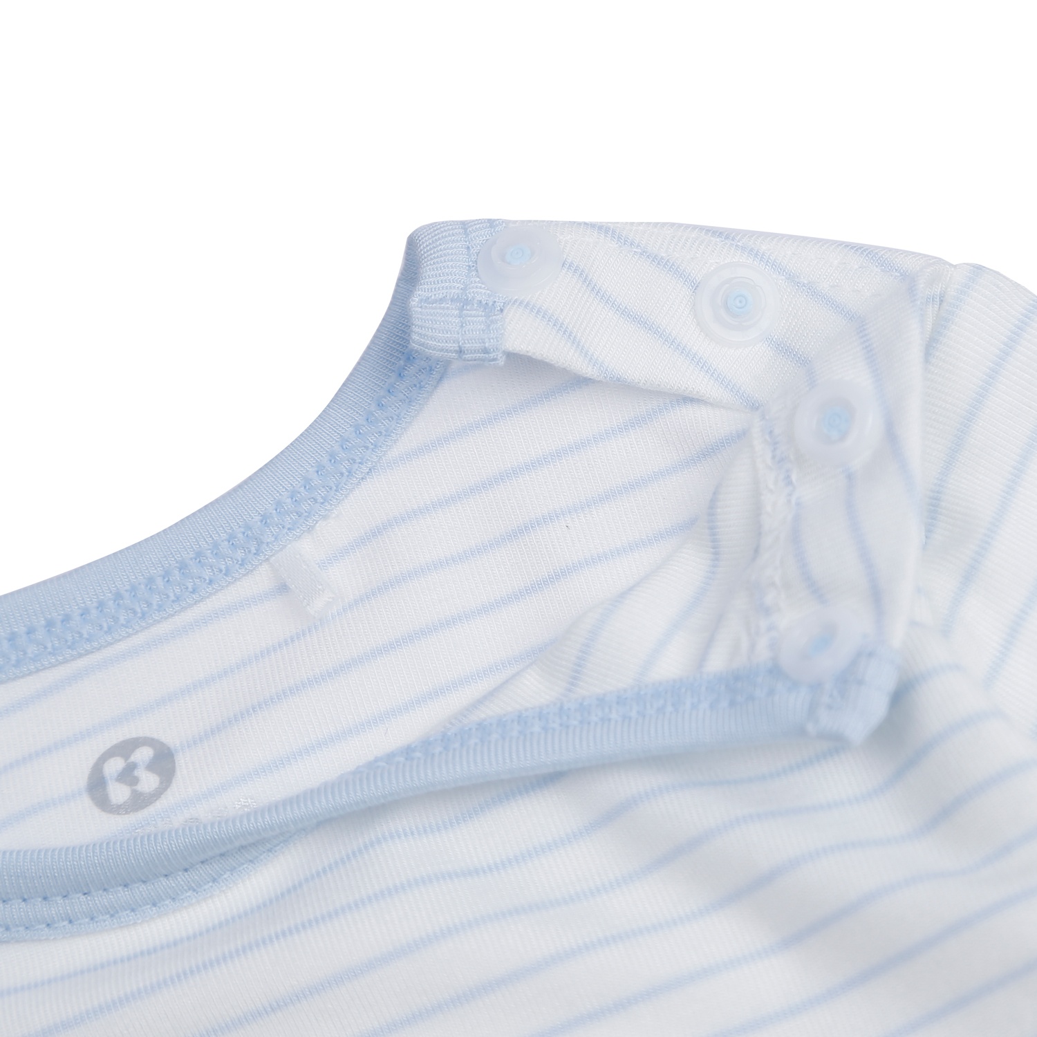 Bộ quần áo bé trai dài tay cài vai Otis KidsPlaza ND21T (Trắng Xanh) hình 4