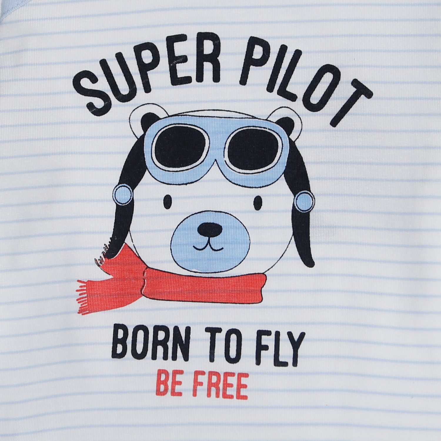 Bộ quần áo bé trai dài tay cài vai Otis KidsPlaza ND21T (Trắng Xanh) hình 5