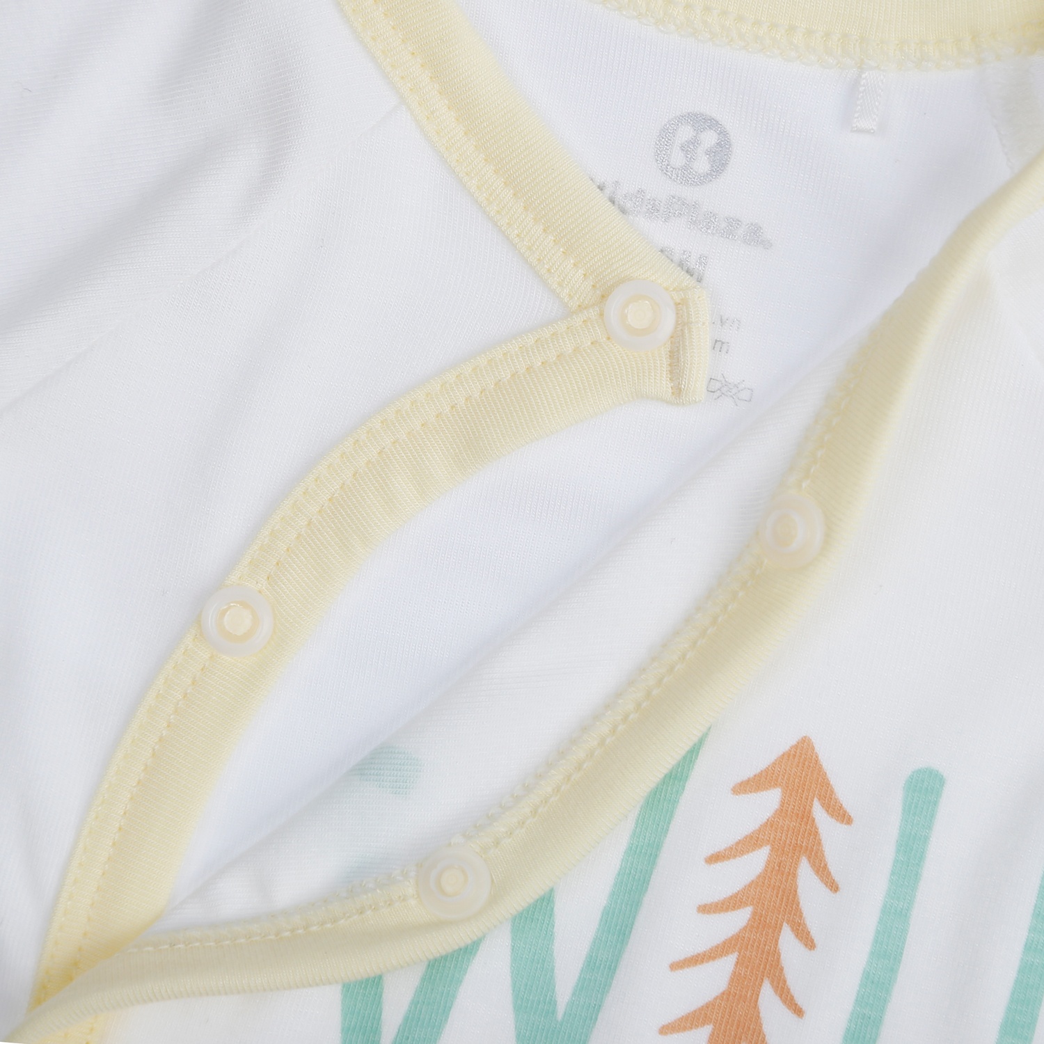 Bộ quần áo bé trai dài tay kẻ cài lệch Otis KidsPlaza ND21T (Trắng Vàng) hình 4