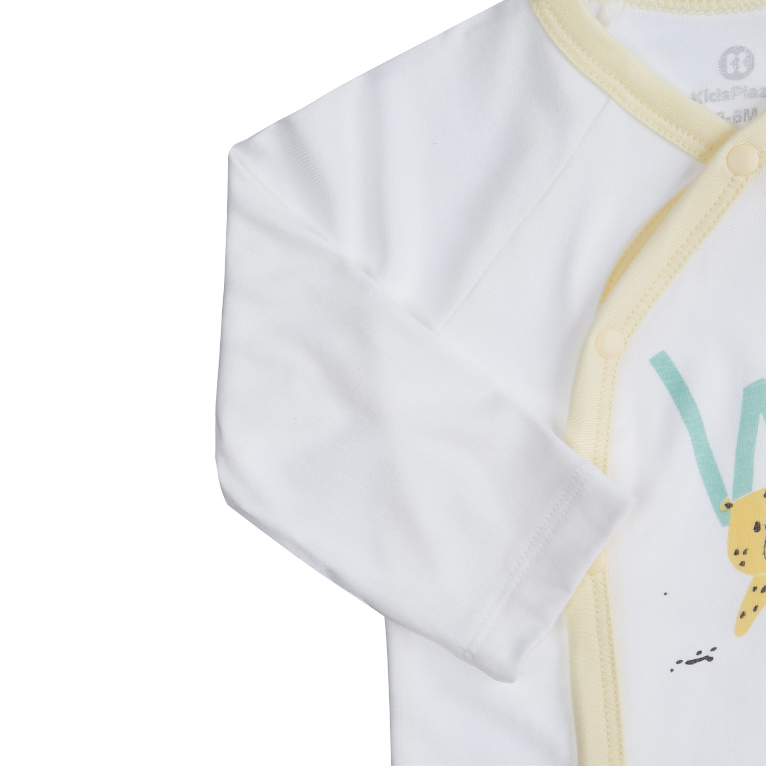 Bộ quần áo bé trai dài tay kẻ cài lệch Otis KidsPlaza ND21T (Trắng Vàng) hình 5