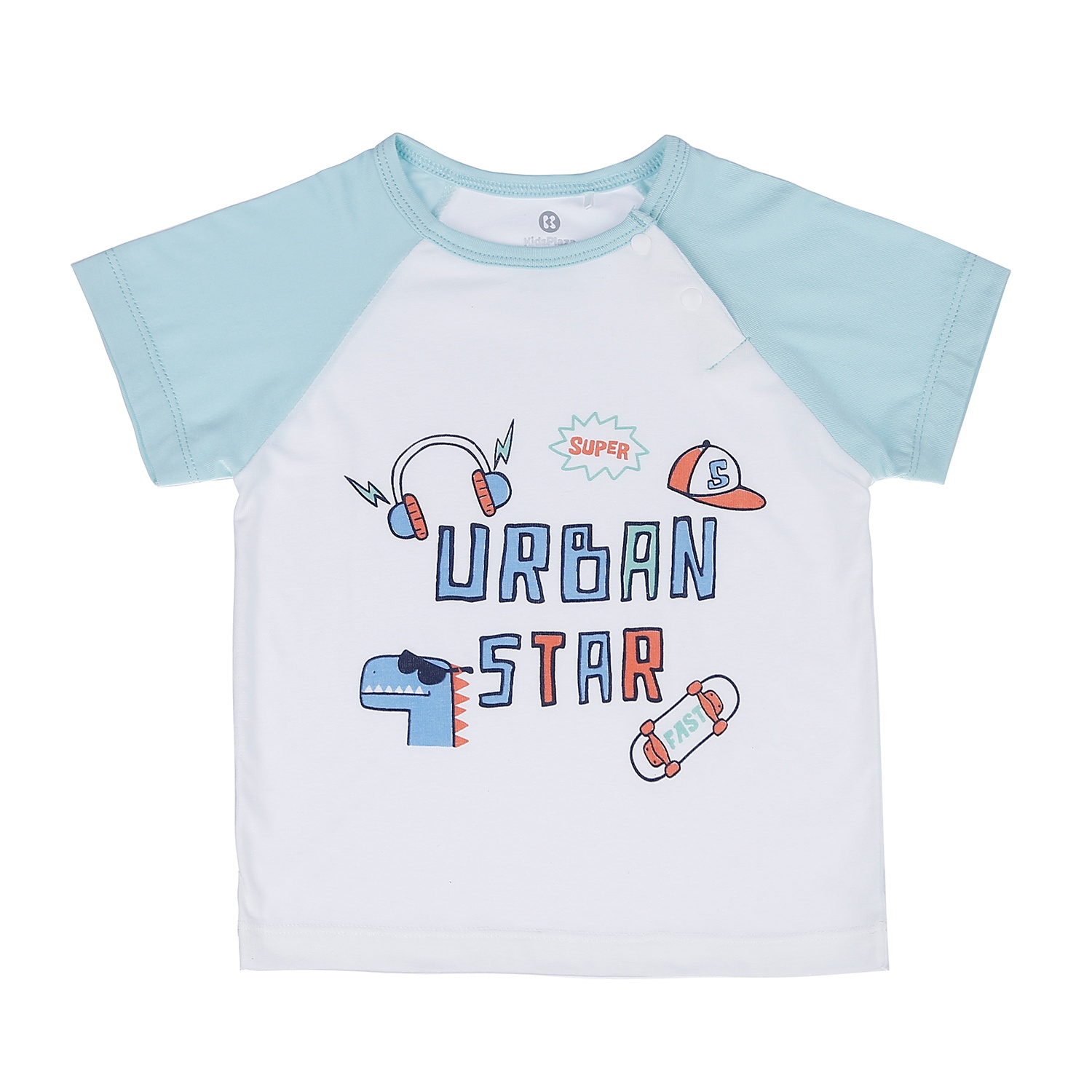 Bộ quần áo cộc tay cài vai Otis KidsPlaza cho bé trai ND21H (Trắng - Xanh Hàn Quốc) hình 4