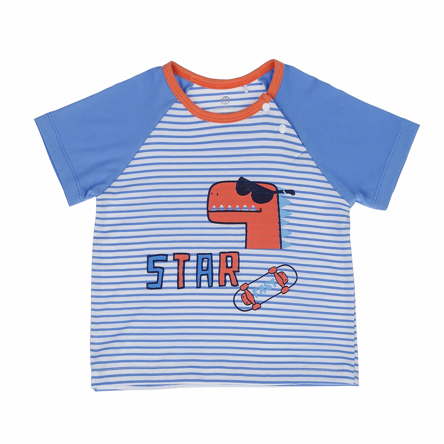 Bộ quần áo cộc tay cài vai Otis KidsPlaza in hình Khủng Long cho bé trai ND21H (Kẻ Xanh) hình 2