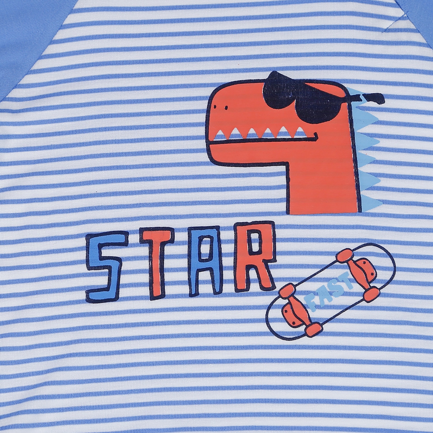 Bộ quần áo cộc tay cài vai Otis KidsPlaza in hình Khủng Long cho bé trai ND21H (Kẻ Xanh) hình 4