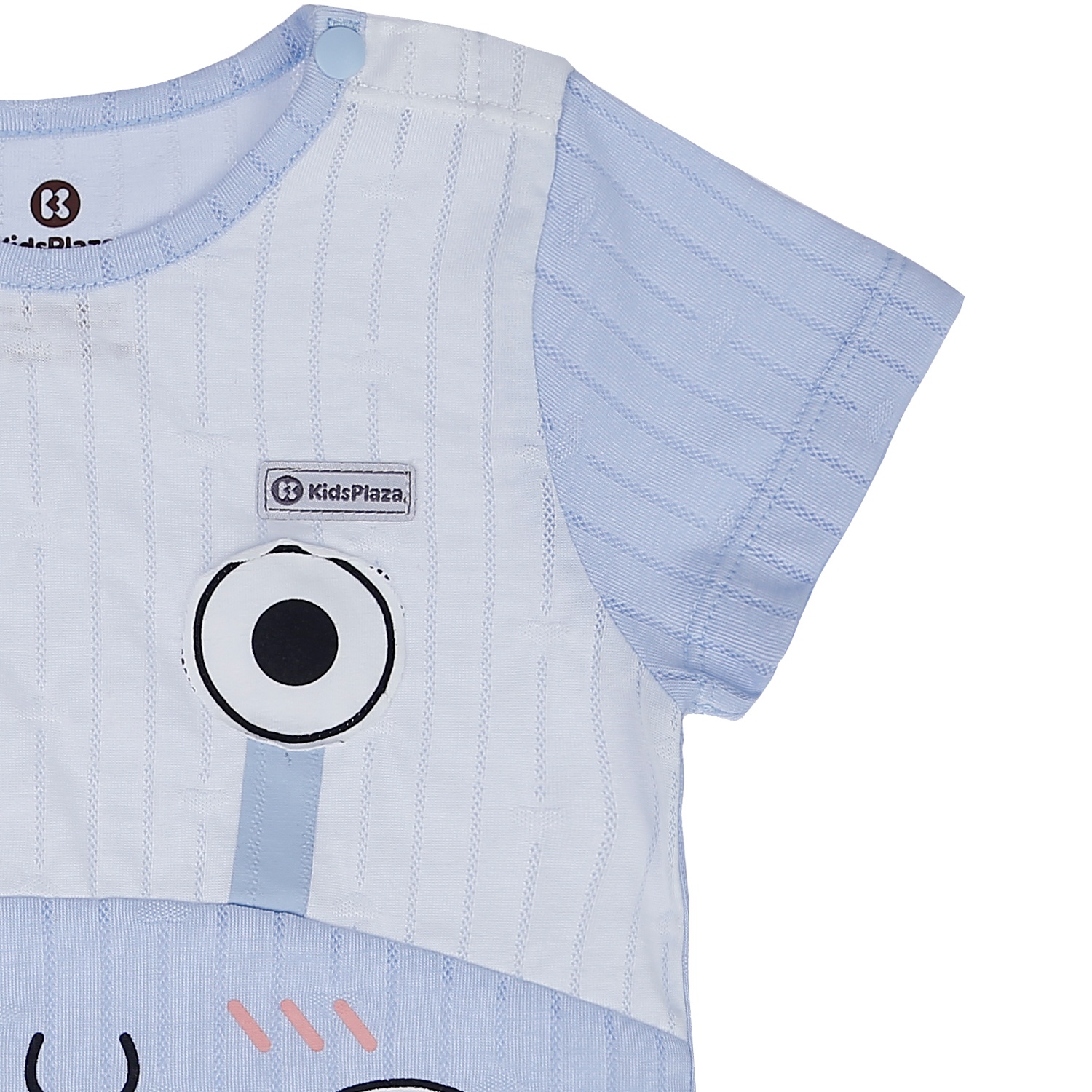 Bộ quần áo cộc tay KidsPlaza cài vai in hình Cua HN21H (Xanh Dương) hình 4