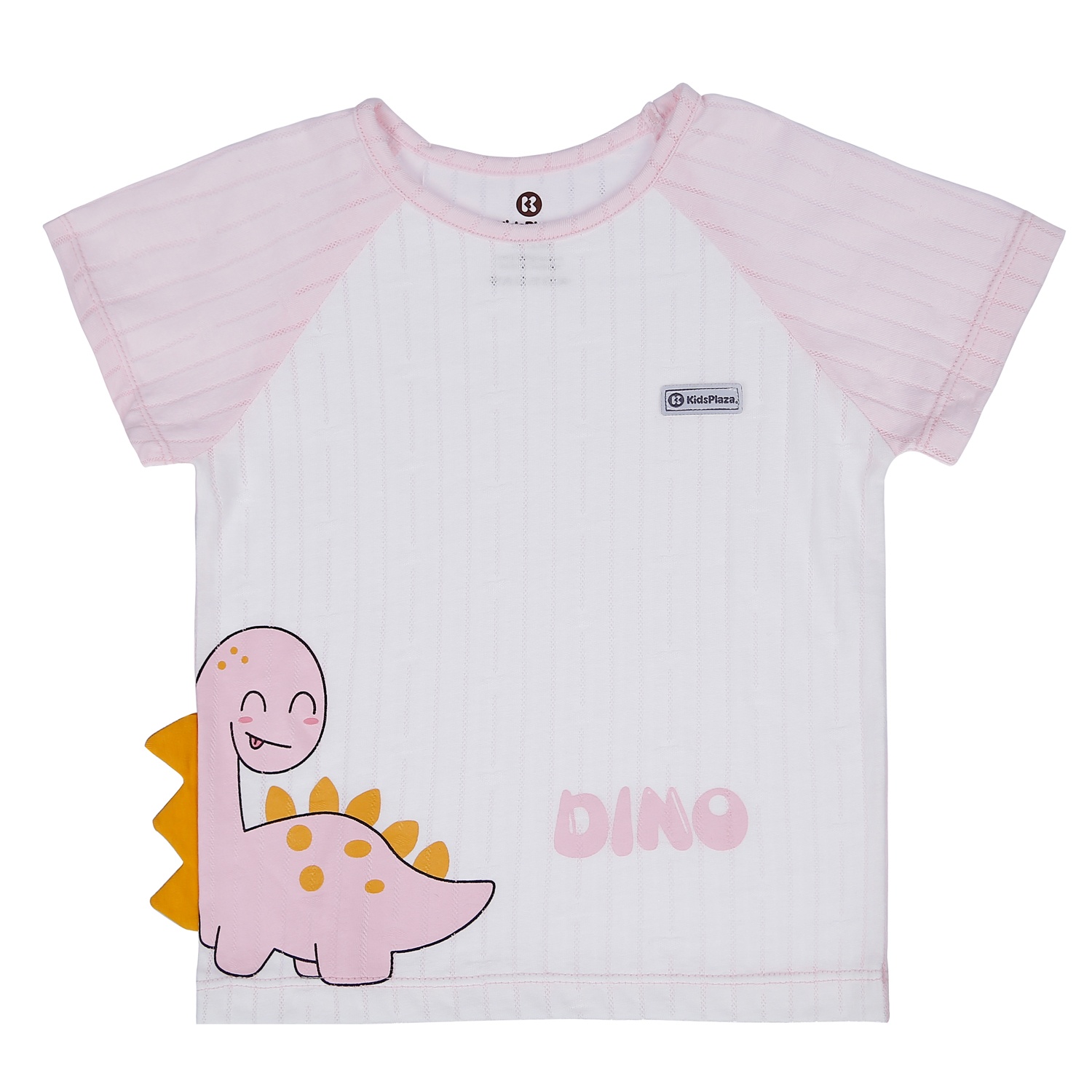 Bộ quần áo cộc tay KidsPlaza cài vai in hình Khủng Long HN21H (Trắng Hồng) hình 2