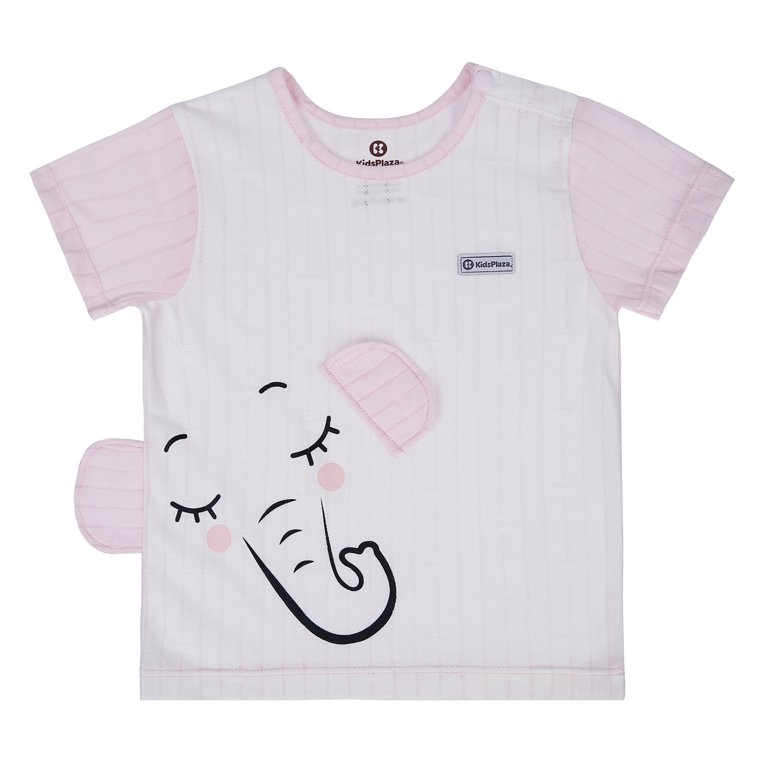 Bộ quần áo cộc tay KidsPlaza cài vai in hình Voi HN21H (Hồng Nhạt) hình 2