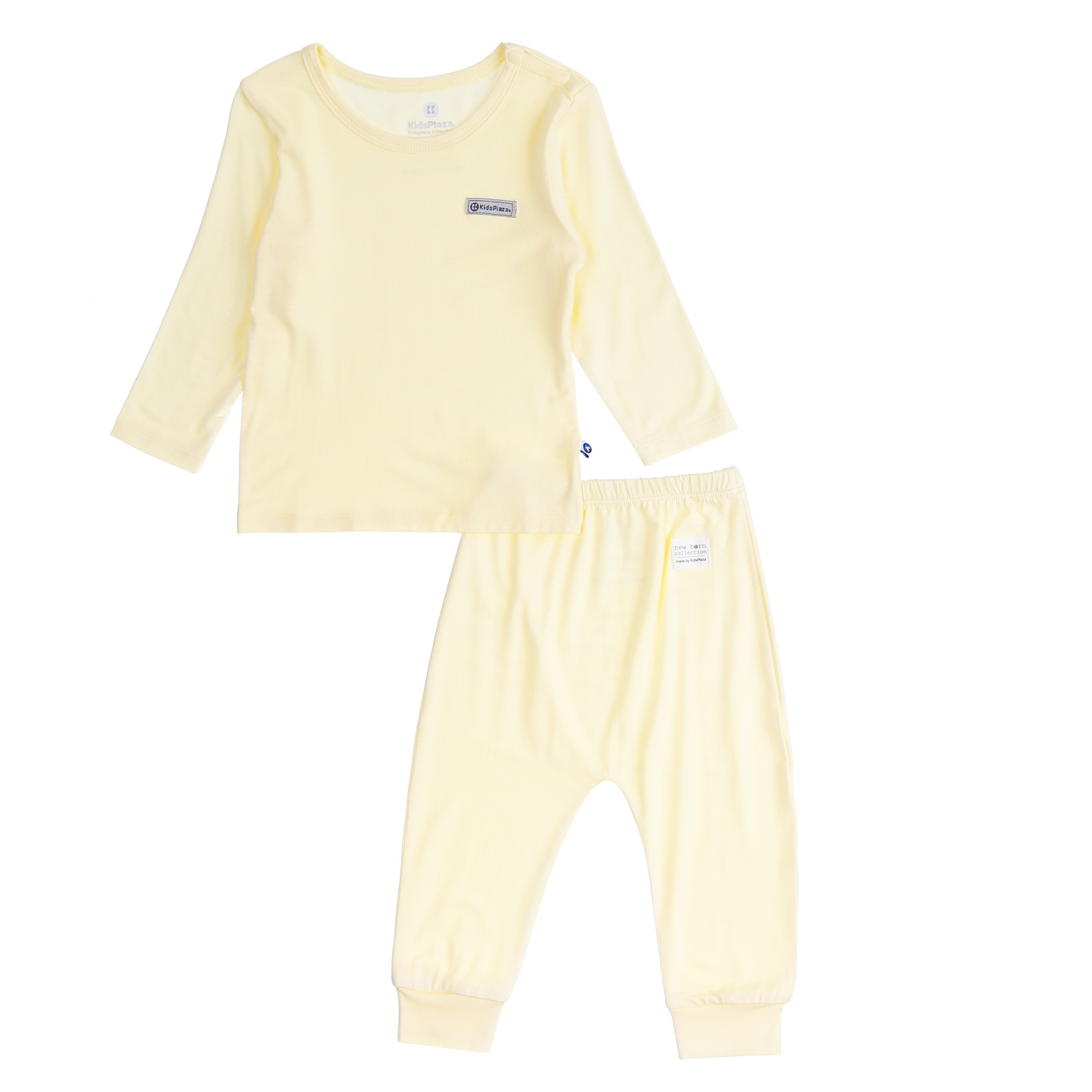 Bộ quần áo sơ sinh dài tay cài vai KidsPlaza M21T (Vàng) hình 1