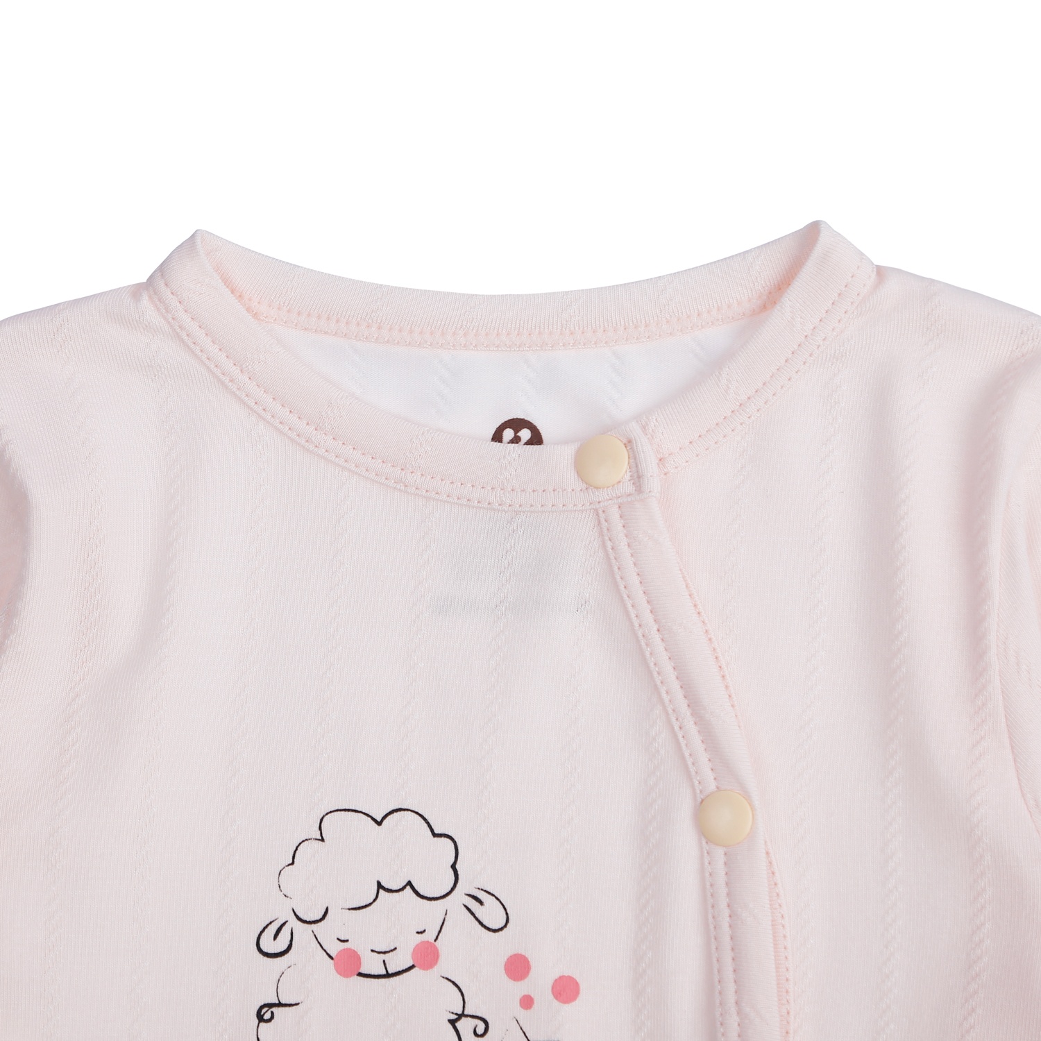 Bộ quần áo sơ sinh KidsPlaza cài chéo in hình cừu HN21T (Hồng) hình 3