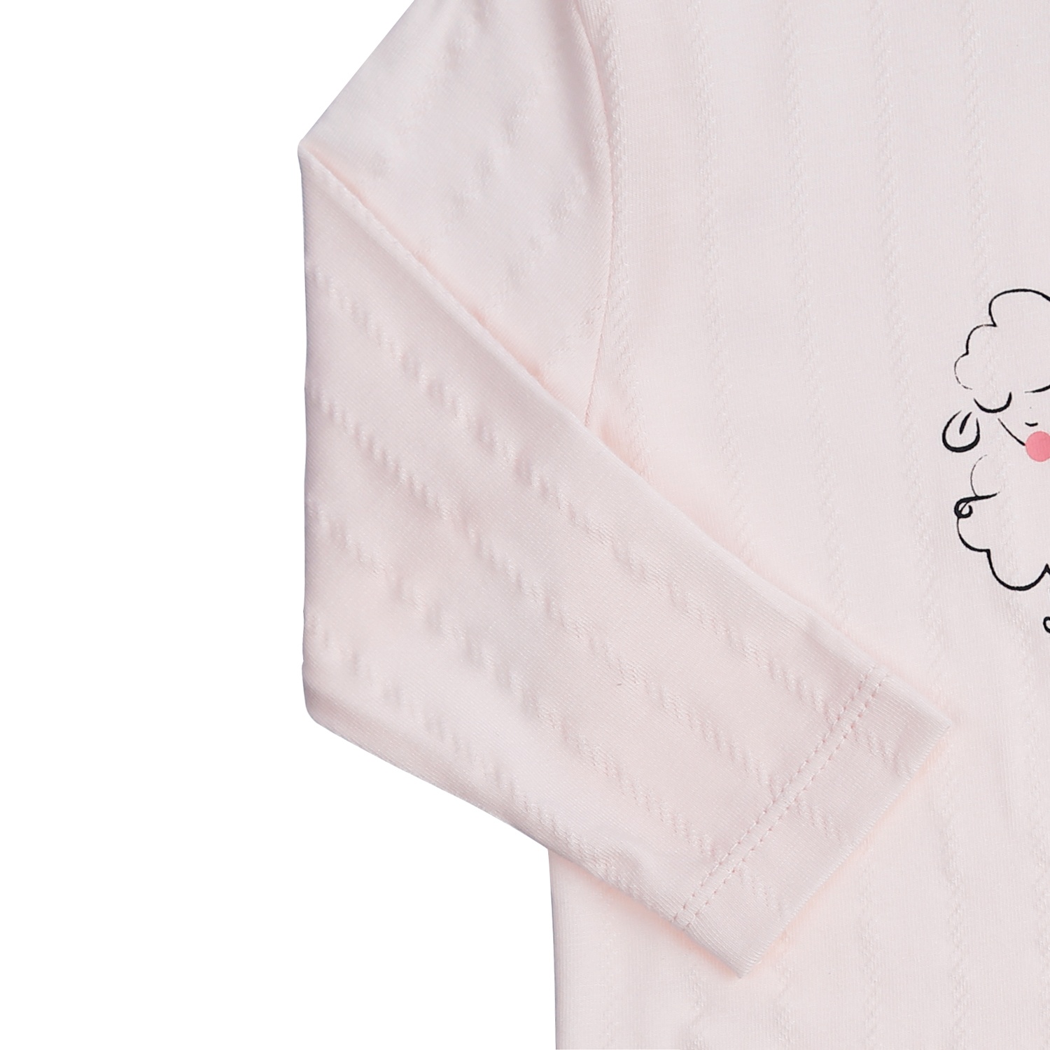 Bộ quần áo sơ sinh KidsPlaza cài chéo in hình cừu HN21T (Hồng) hình 6