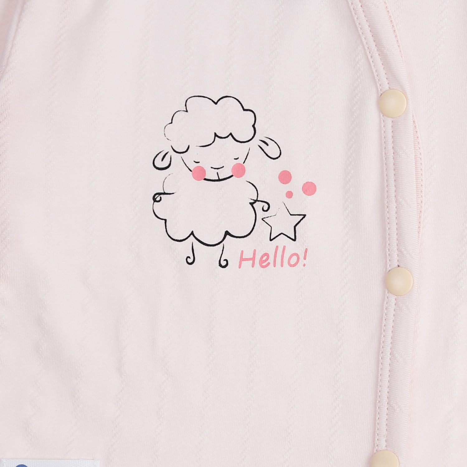 Bộ quần áo sơ sinh KidsPlaza cài chéo in hình cừu HN21T (Hồng) hình 5