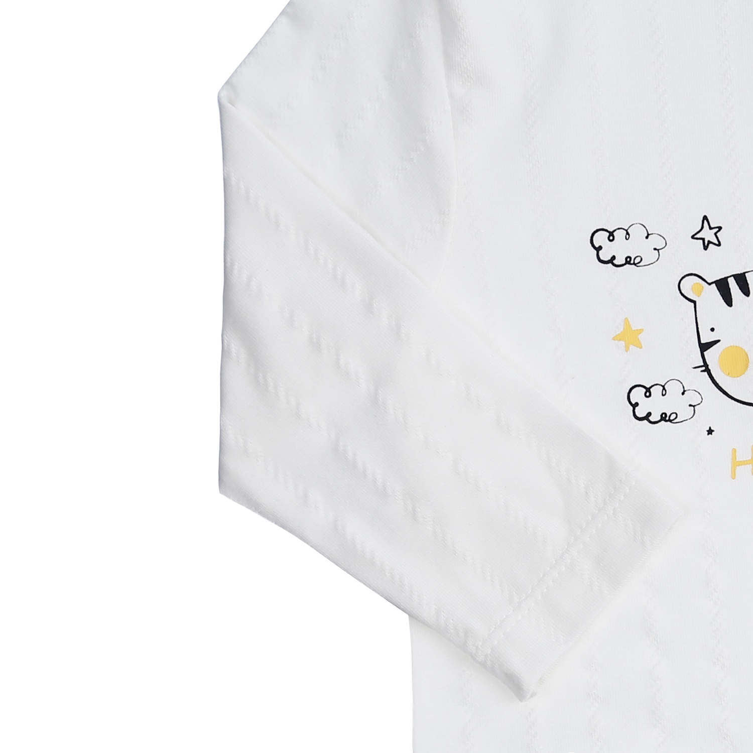 Bộ quần áo sơ sinh KidsPlaza cài chéo in hình hổ HN21T (Trắng) hình 6