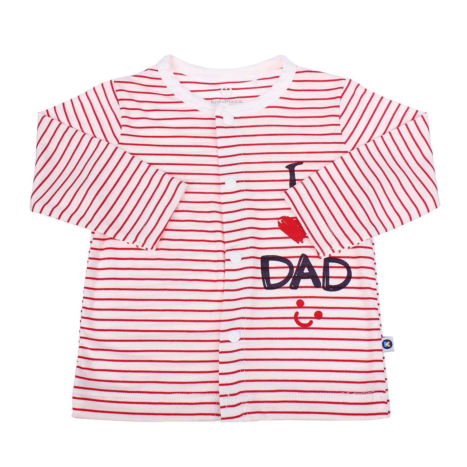 Bộ sơ sinh cài giữa dài tay Otis kẻ ngang KidsPlaza ND21H (Trắng Đỏ) hình 3