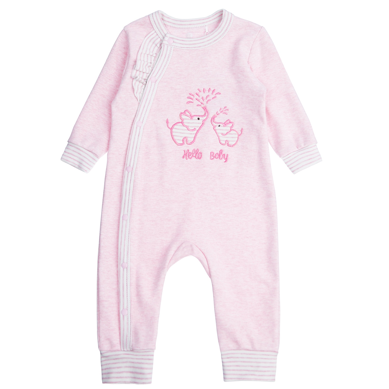 Body bé gái dài tay cài chéo KidsPlaza ND21D (Hồng) hình 1