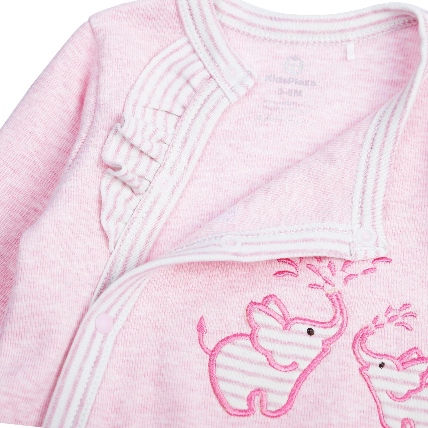 Body bé gái dài tay cài chéo KidsPlaza ND21D (Hồng) hình 4