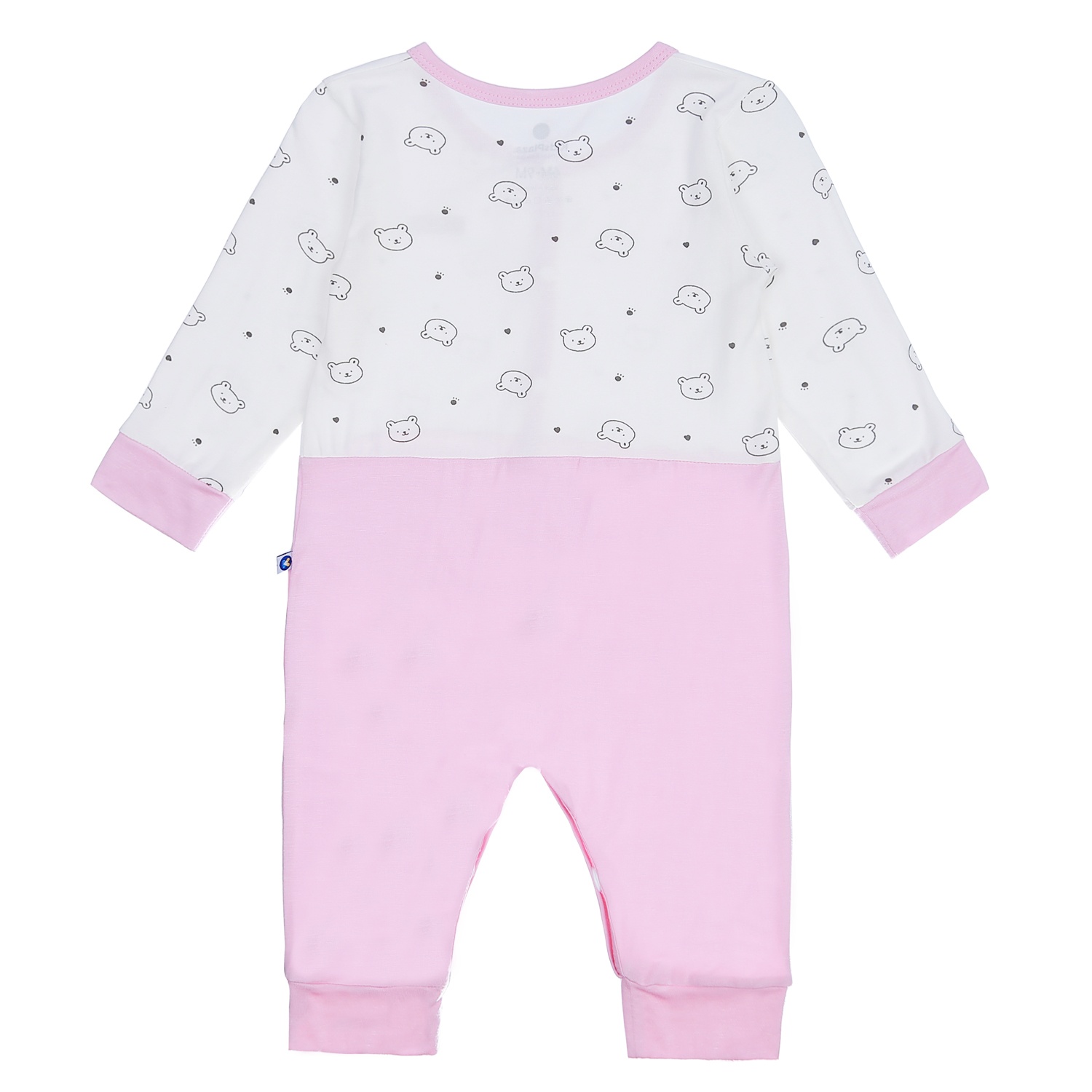 Body cài giữa tay dài KidsPlaza in hình gấu M21T (Trắng Hồng) hình 5