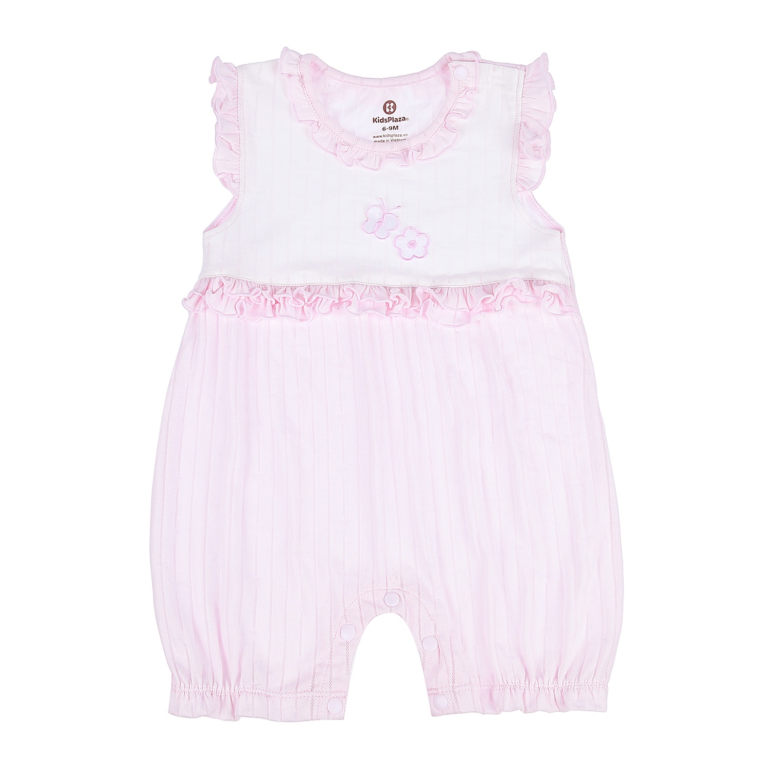 Body đùi cho bé gái KidsPlaza phối họa tiết bèo ngực HN21H (Hồng) hình 1