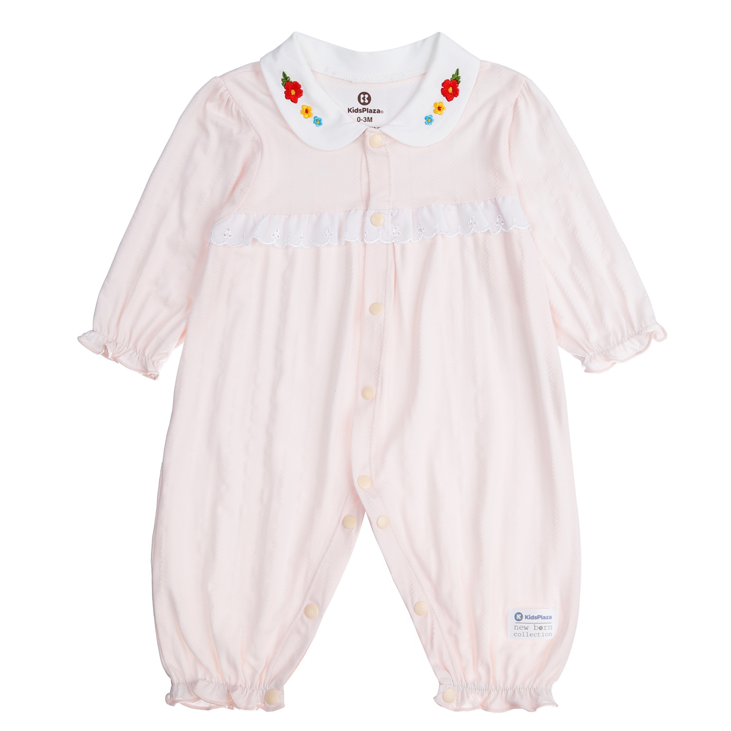 Body sơ sinh bé gái KidsPlaza cổ sen hoa HN21T (Cam) hình 1