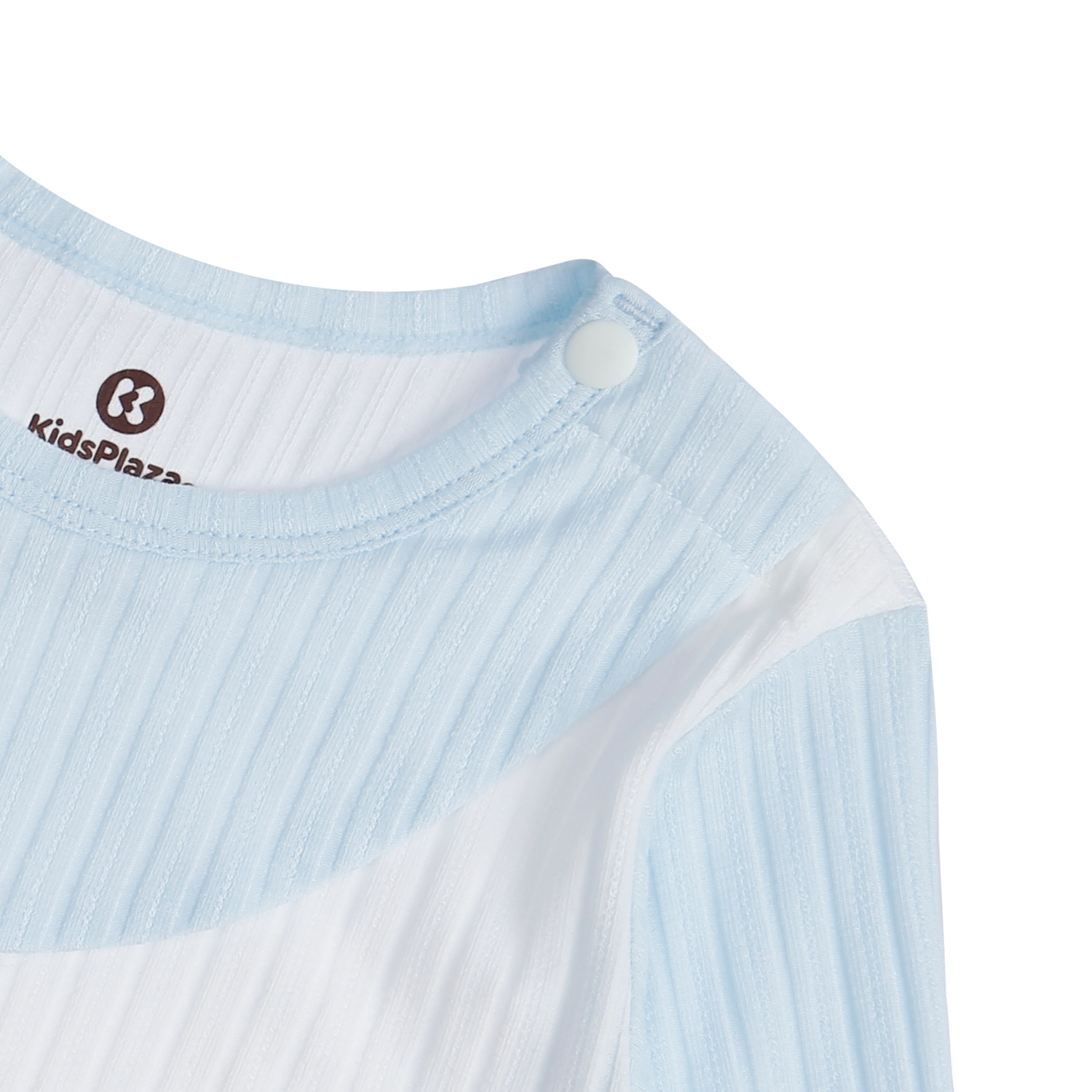 Body sơ sinh dài tay KidsPlaza yếm in Ô Tô HN21T (Trắng Xanh) hình 2