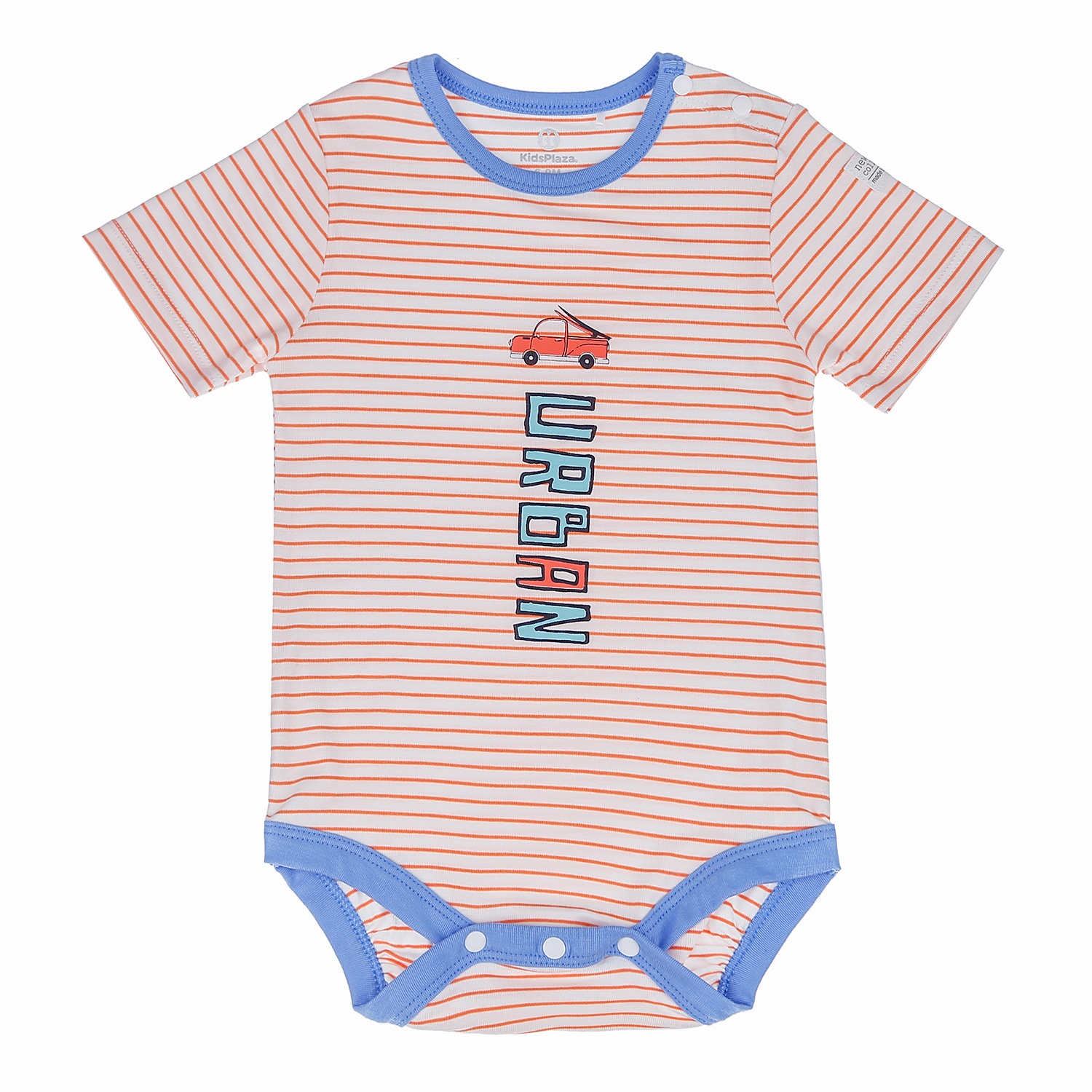 Body suit cộc tay Otis KidsPlaza dành cho bé trai ND21H (Kẻ Cam) hình 1
