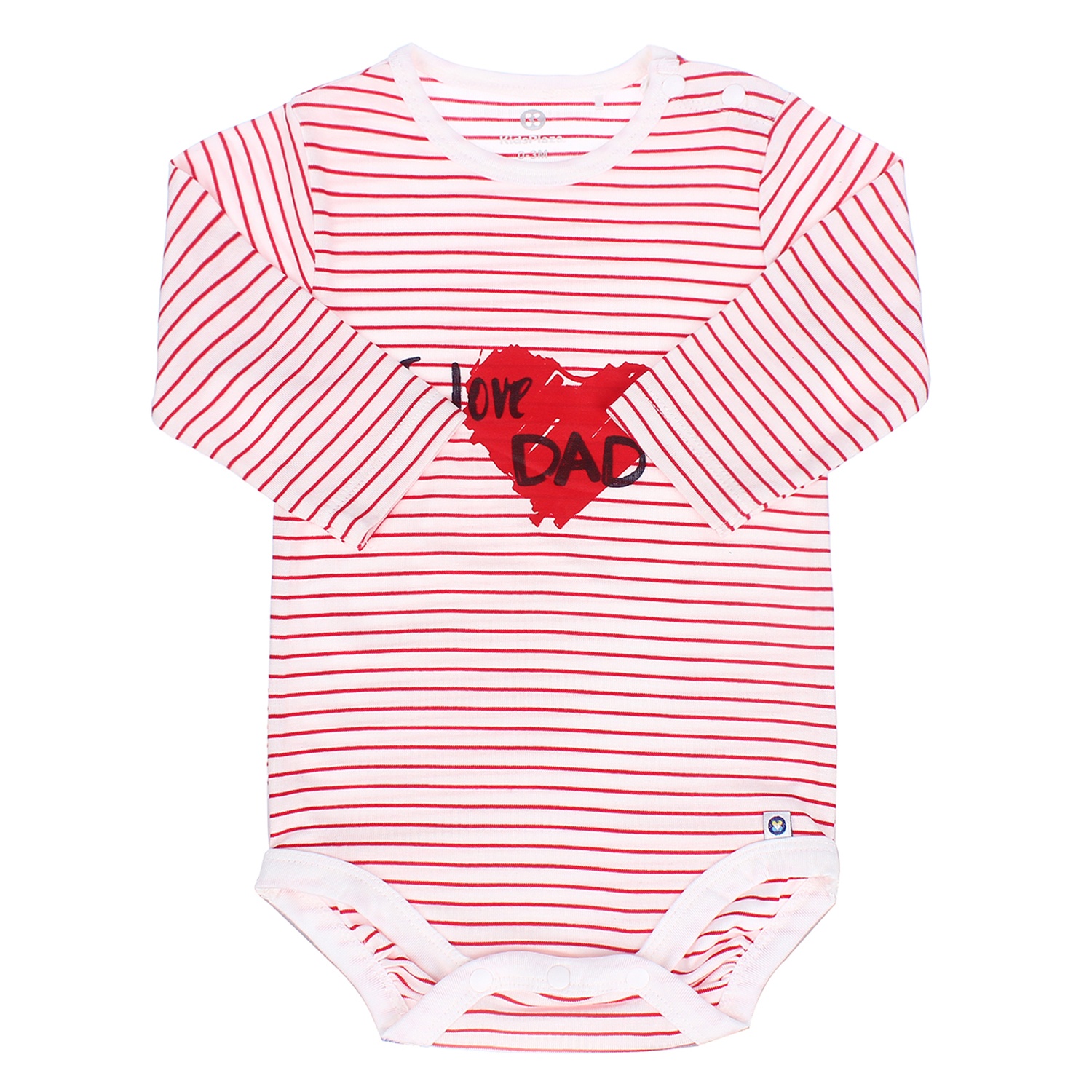 Body suit dài tay Otis kẻ ngang KidsPlaza ND21H (Trắng đỏ) hình 1