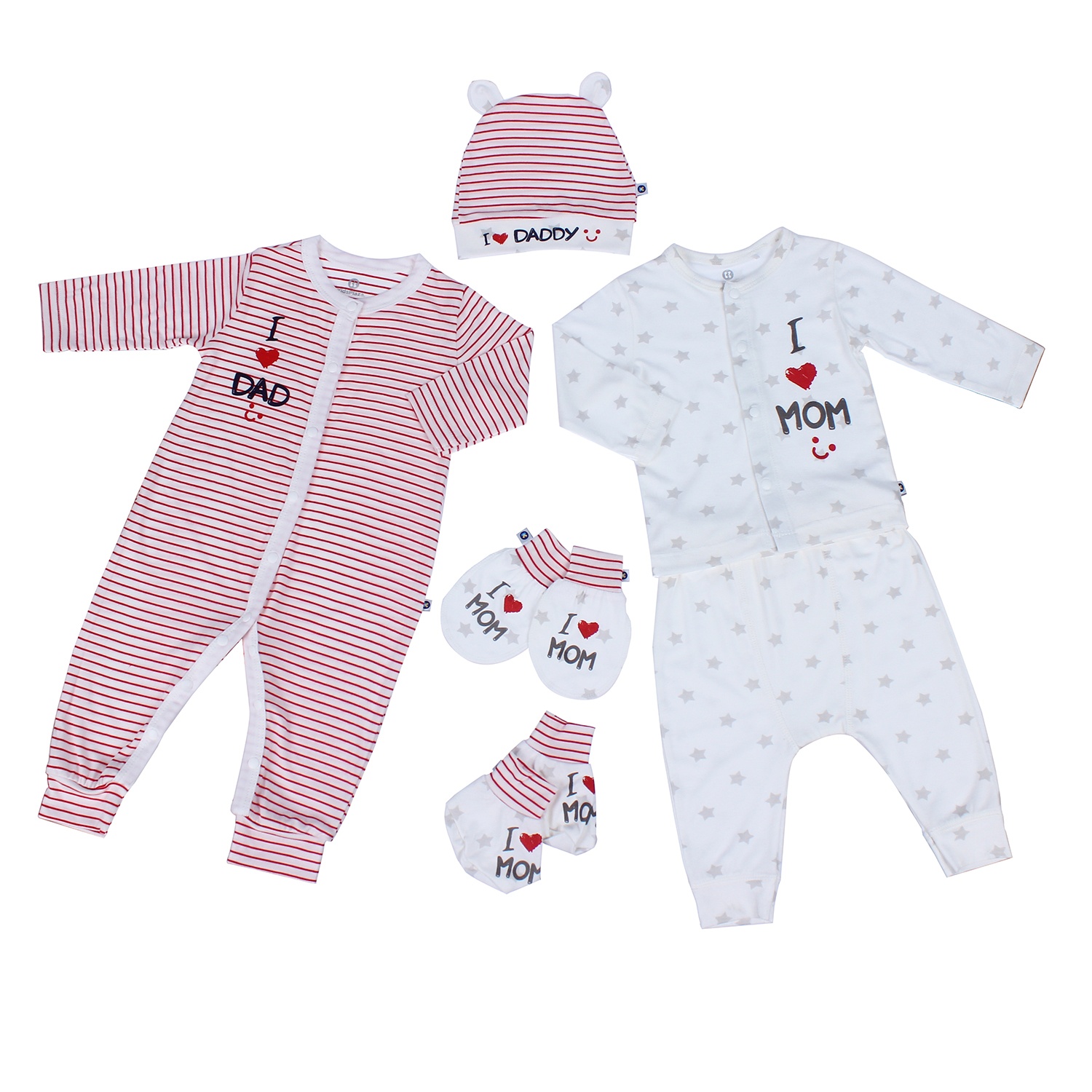 Set quà tặng Otis kẻ ngang KidsPlaza ND21H (Trắng) hình 1