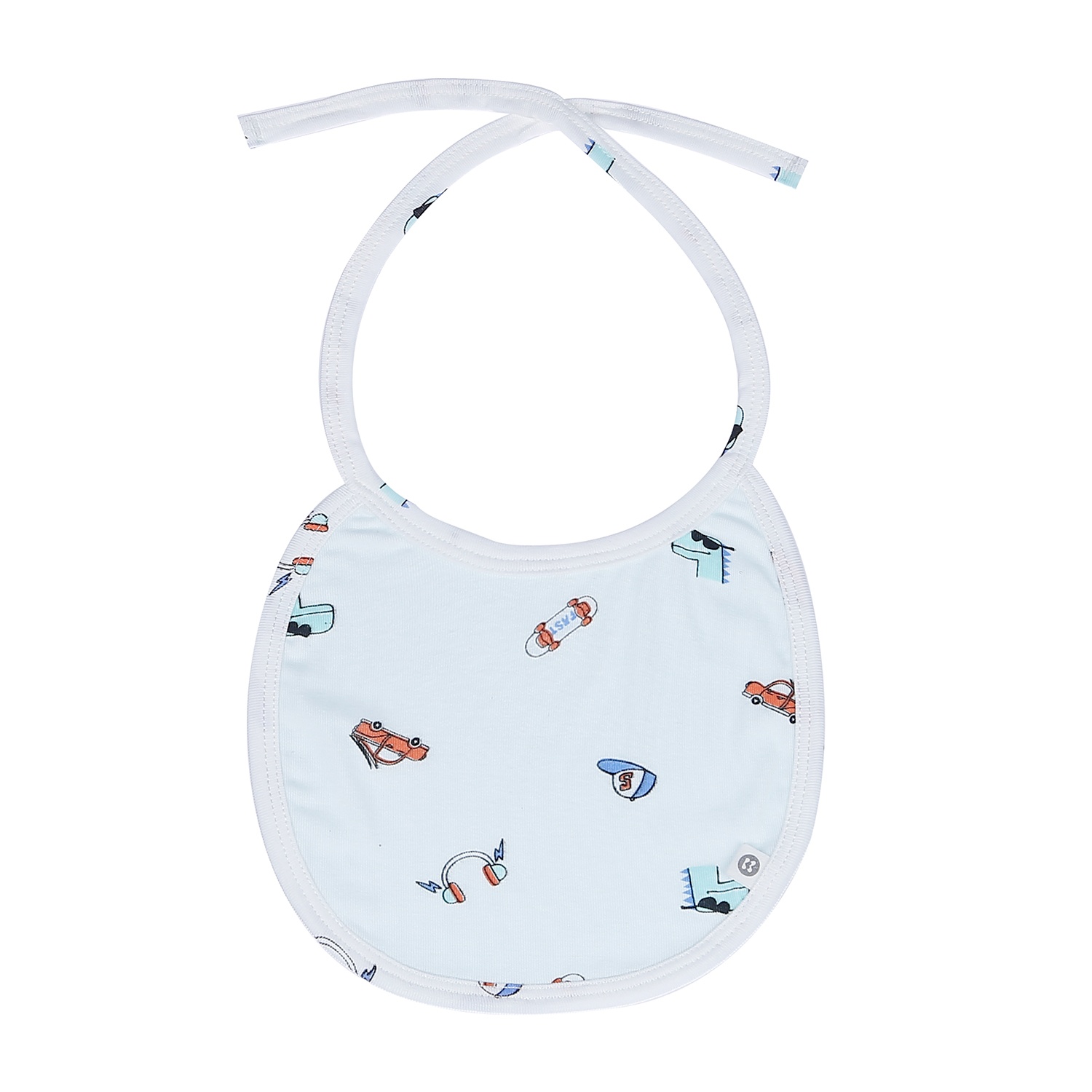 Yếm cho bé sơ sinh 2 mặt Otis KidsPlaza in Khủng Long ND21H (Trắng) hình 1