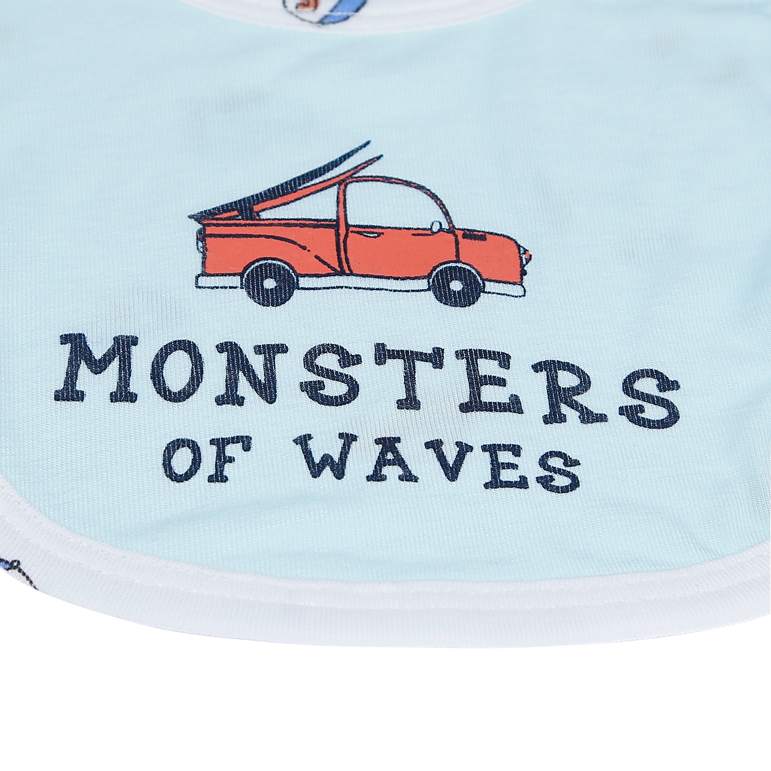 Yếm cho bé sơ sinh 2 mặt Otis KidsPlaza in Ô Tô ND21H (Xanh Hàn Quốc) hình 2