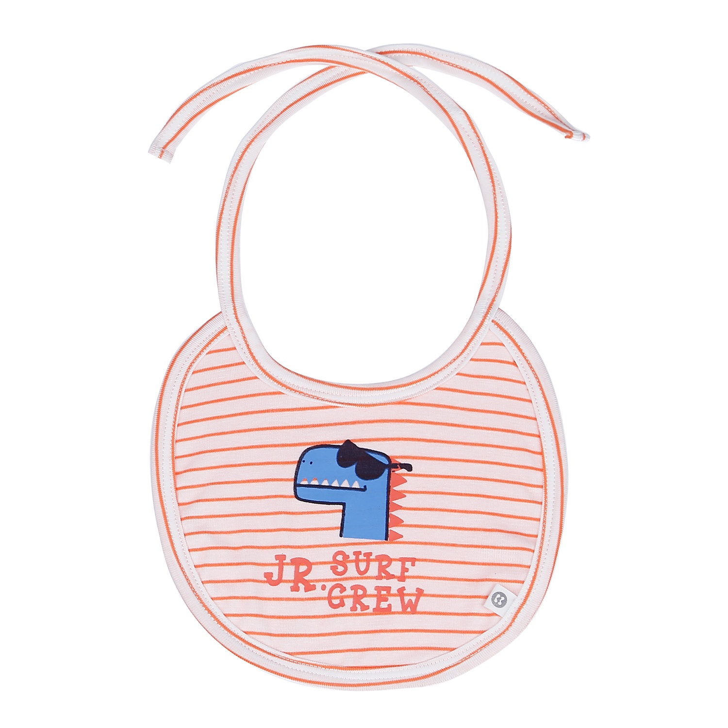 Yếm cho bé sơ sinh 2 mặt Otis KidsPlaza kẻ cam in Khủng Long ND21H (Cam) hình 1