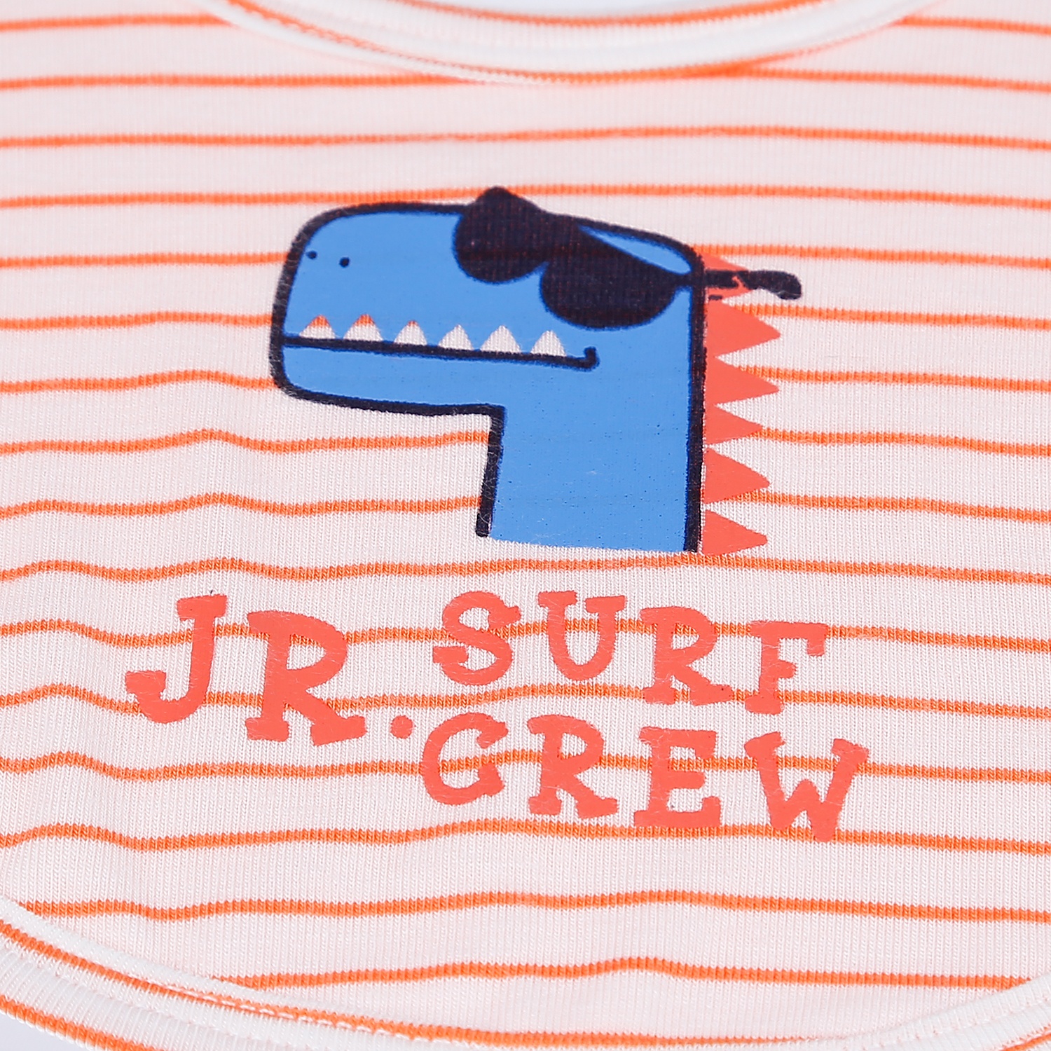 Yếm cho bé sơ sinh 2 mặt Otis KidsPlaza kẻ cam in Khủng Long ND21H (Cam) hình 2