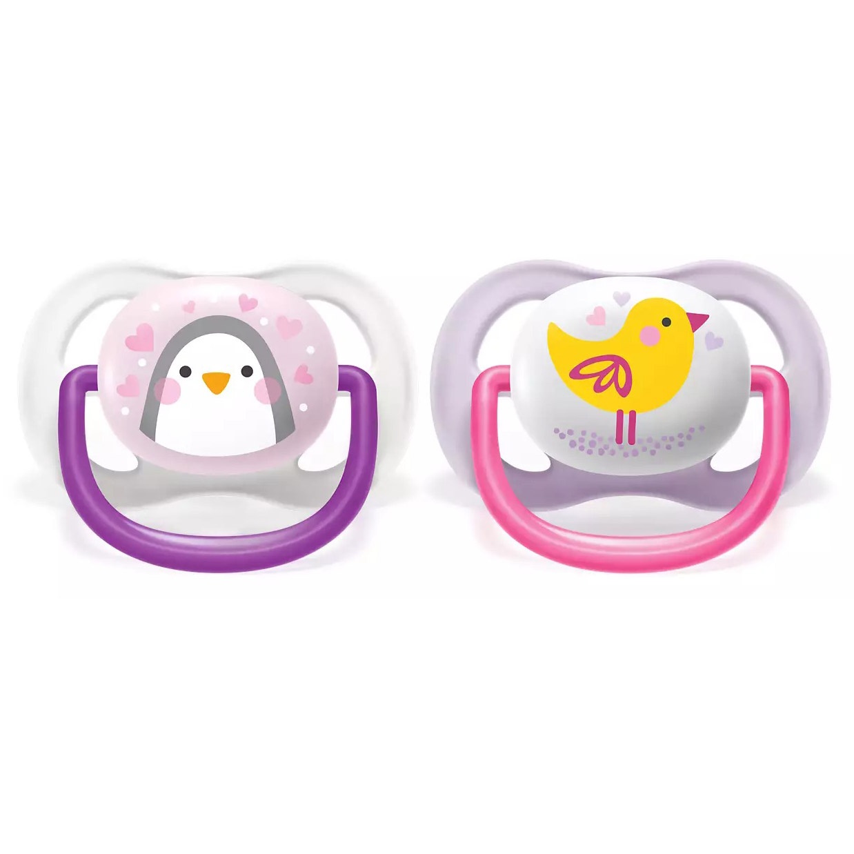 Ty ngậm thông khí lime Philips Avent 0-6M SCF080/06 vỉ đôi (Hồng, tím) hình 1