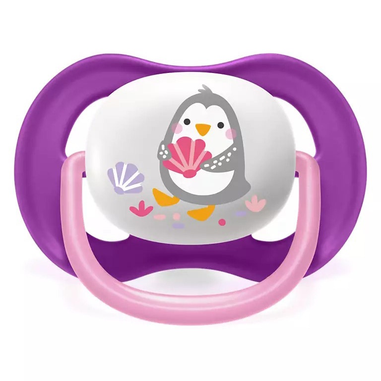 Ty ngậm thông khí lime Philips Avent 6-18M SCF080/08 vỉ đôi (Hồng, tím) hình 3