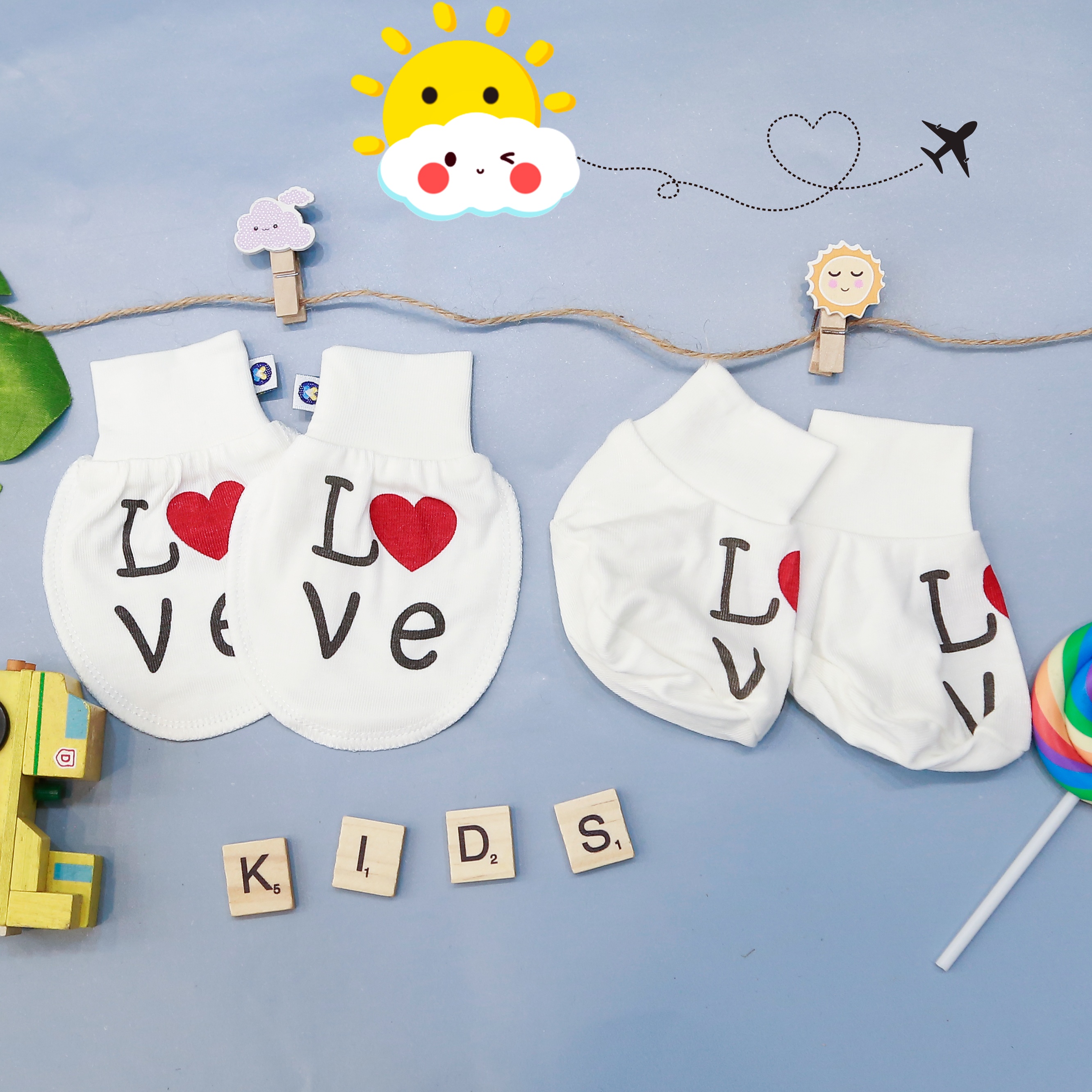 Set bao tay chân Otis KidsPlaza ND22H trắng  hình 3