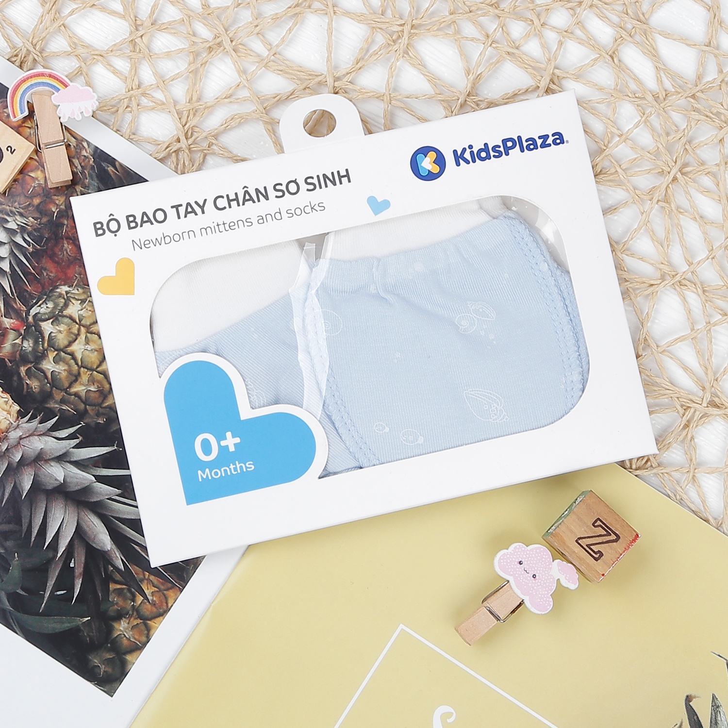 Set bao tay bao chân Otis bé trai KidsPlaza ND22T (xanh) hình 1