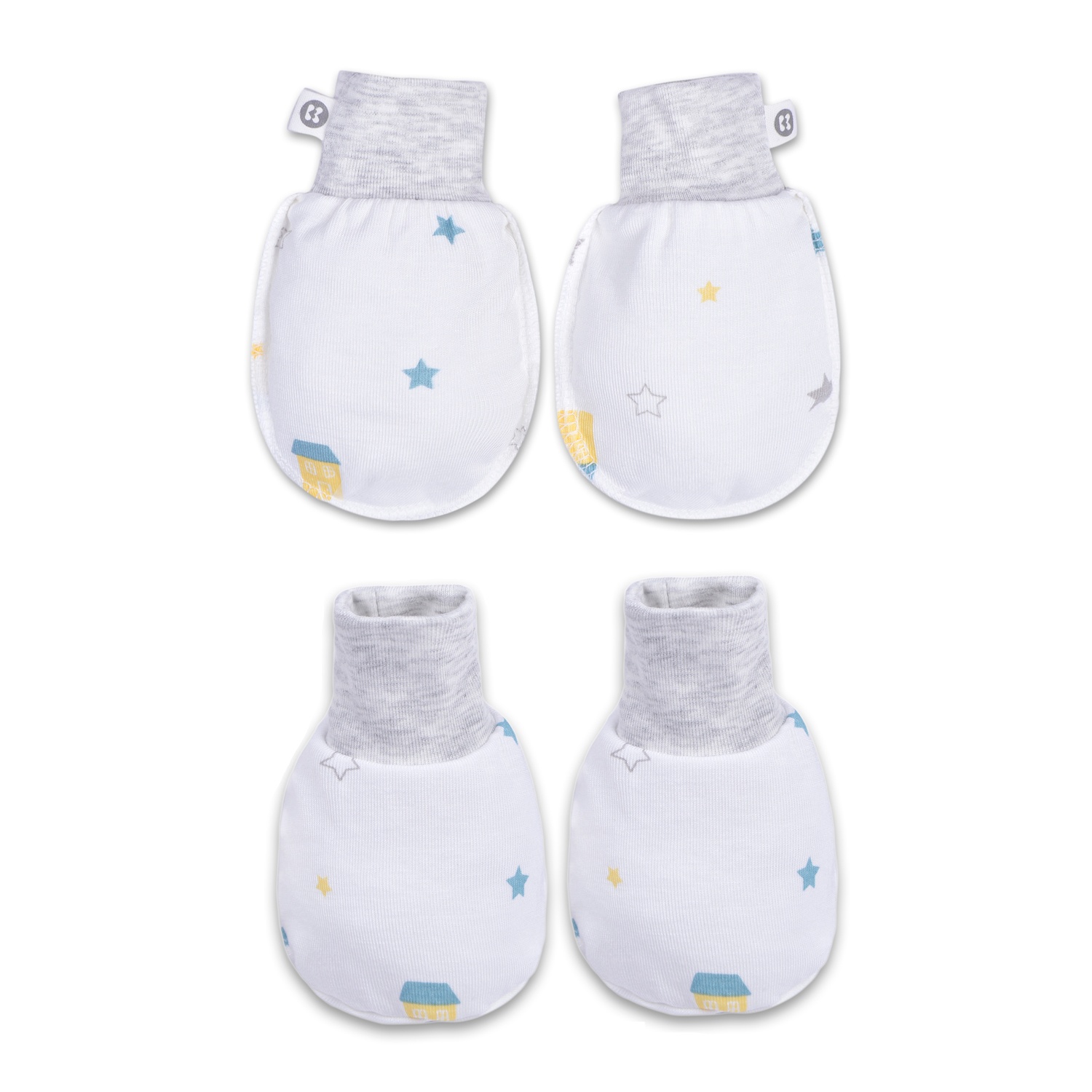 Set bao tay chân Otis bé trai KidsPlaza ND22H Trắng Ghi hình 1