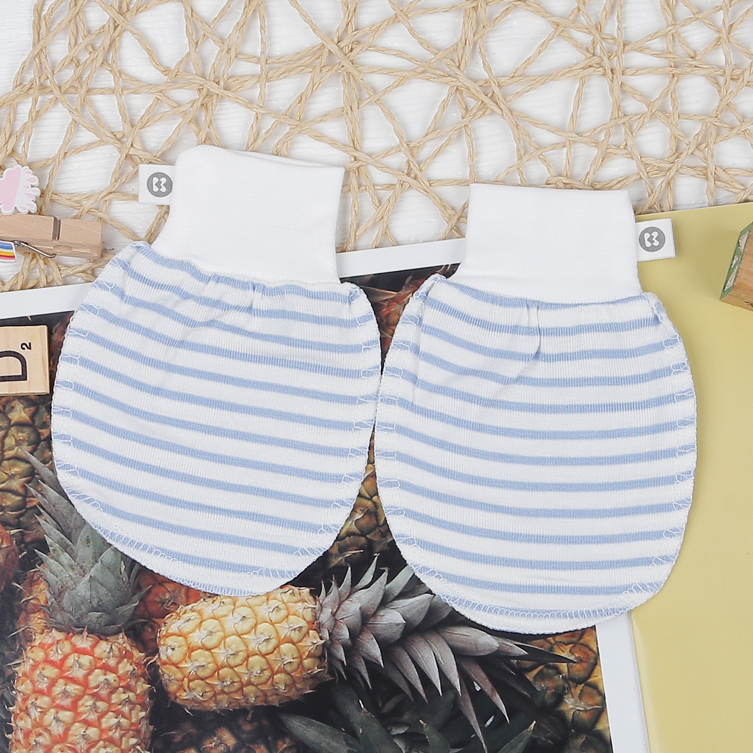 Set bao tay chân Otis bé trai KidsPlaza ND22T (Kẻ xanh) hình 2