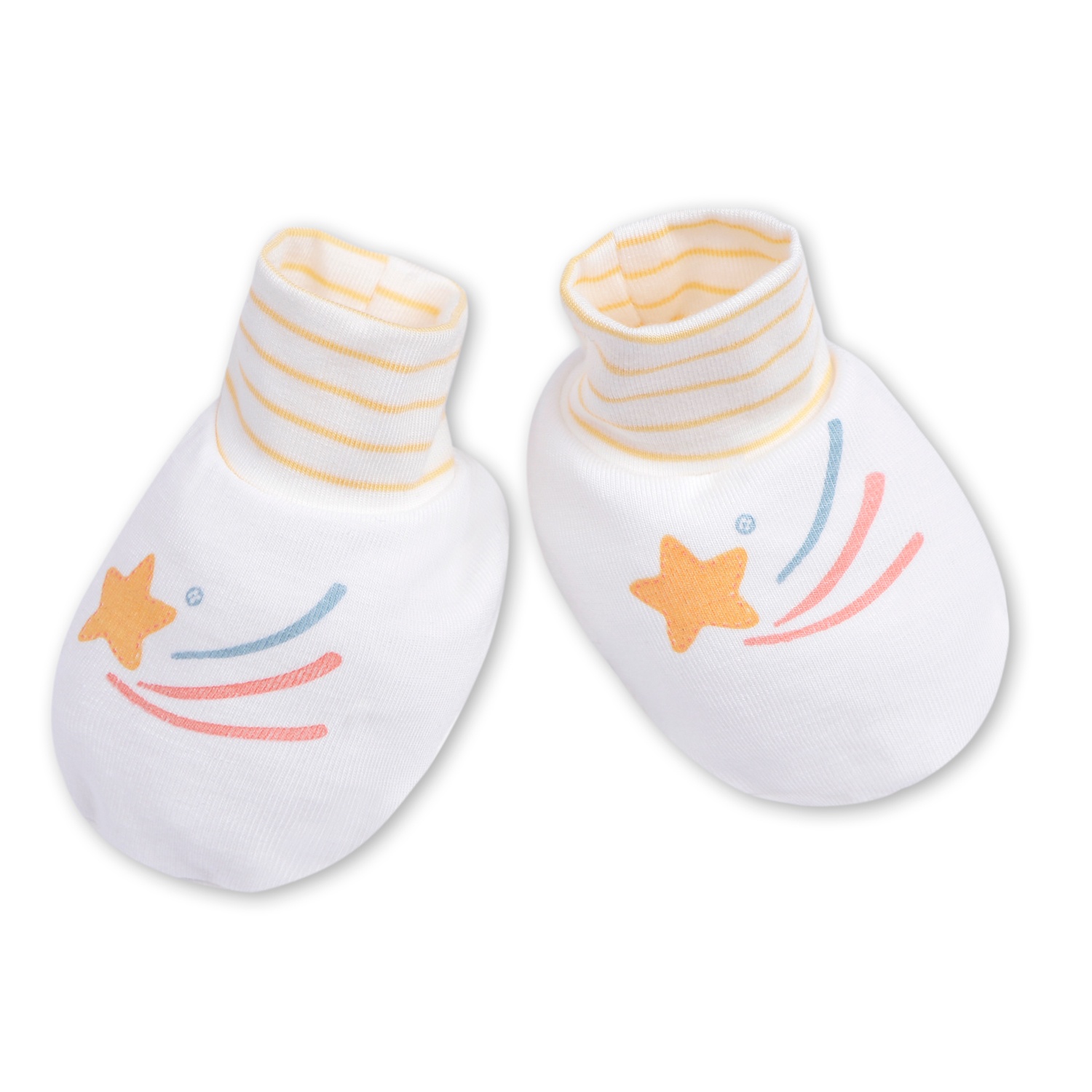 Set bao tay chân Otis kẻ vàng bé gái KidsPlaza ND22H Trắng hình 5