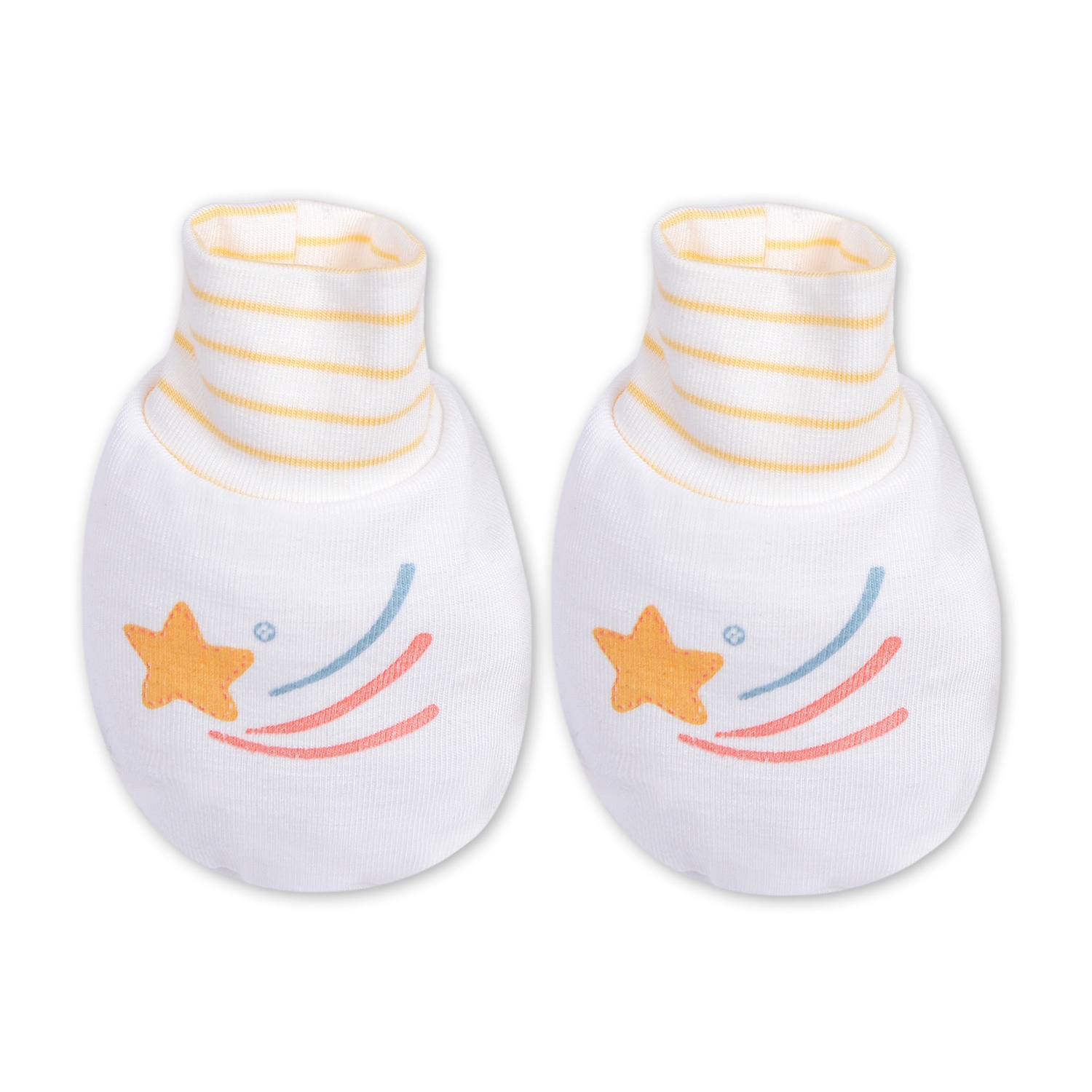 Set bao tay chân Otis kẻ vàng bé gái KidsPlaza ND22H Trắng hình 4