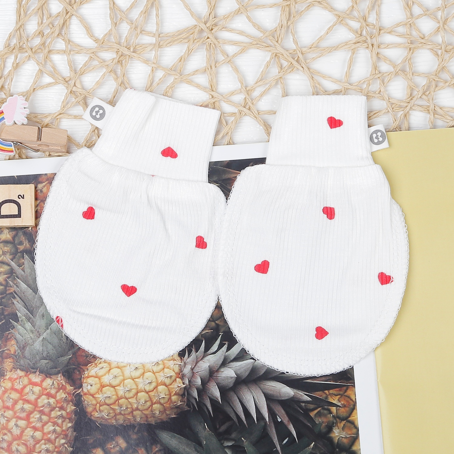 Set bao tay chân sơ sinh KidsPlaza ND22T (Trắng) hình 2