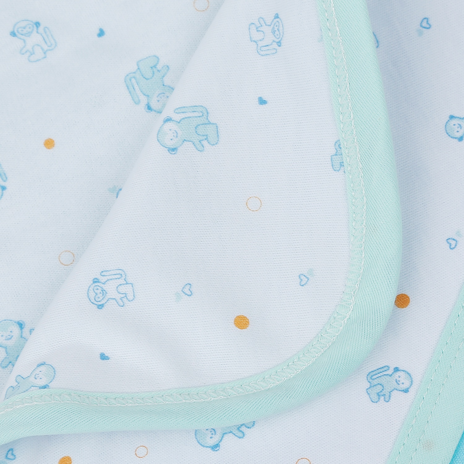 Chăn ủ có mũ in hình 2 lớp KidsPlaza TM21 (Xanh) hình 2