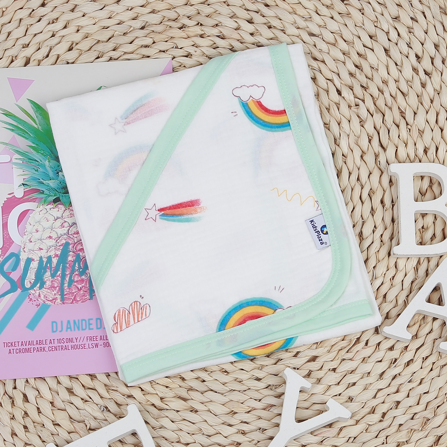 Khăn ủ xô có mũ KidsPlaza TM 4 lớp hình 2