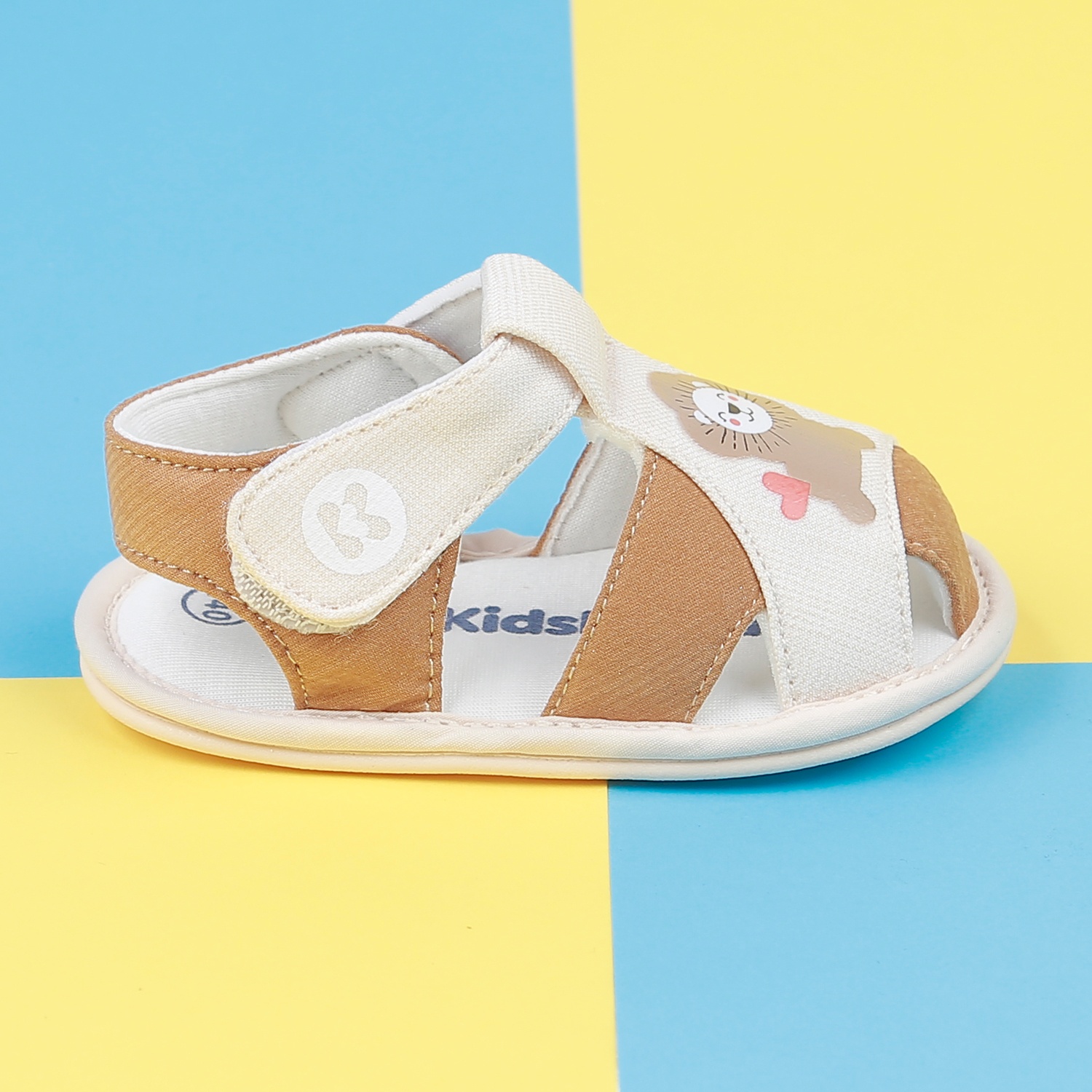 Sandal tập đi KidsPlaza 22k-S12 sư tử màu be hình 3