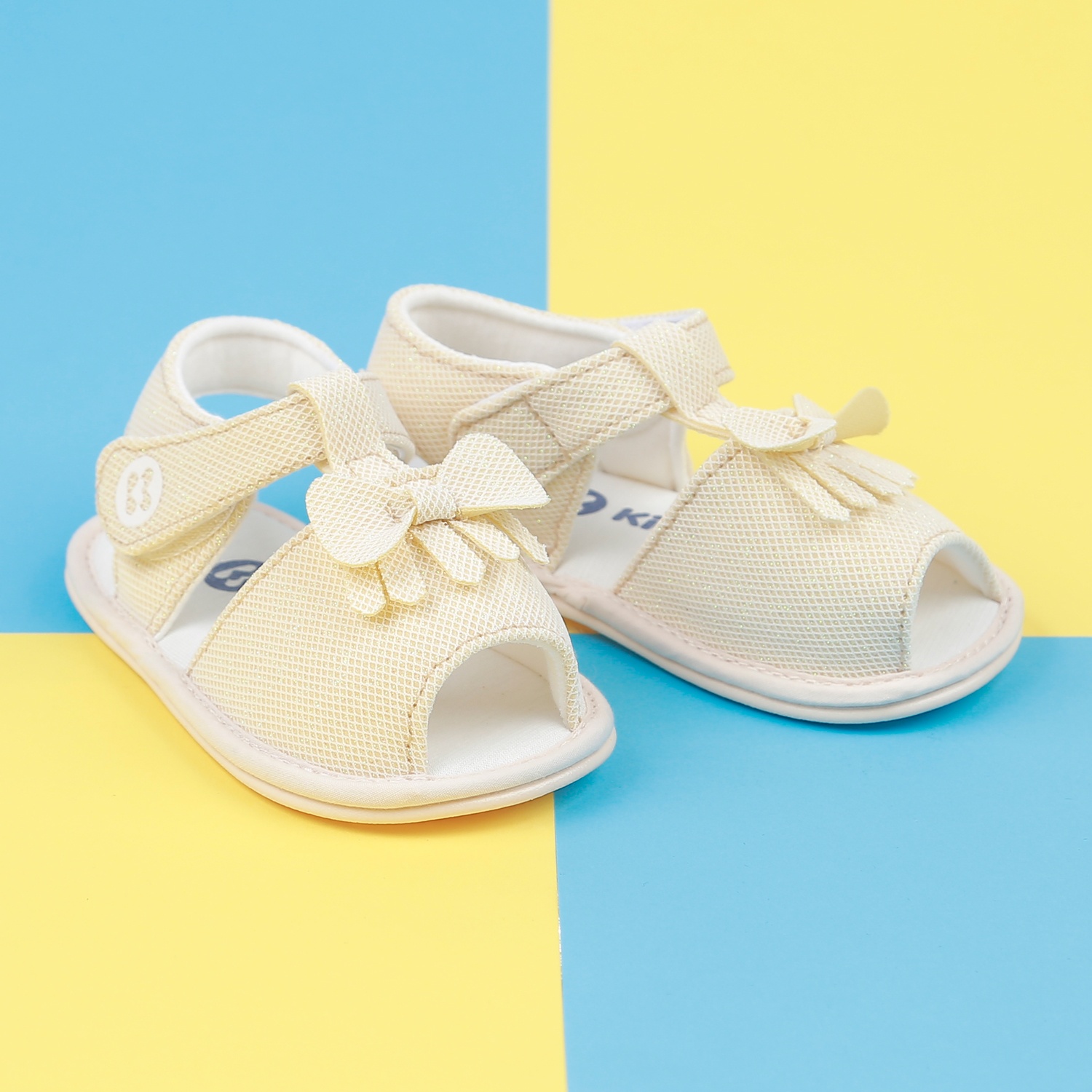 Dép sandal tập đi KidsPlaza  22K-S6 thắt nơ (Be)  hình 1