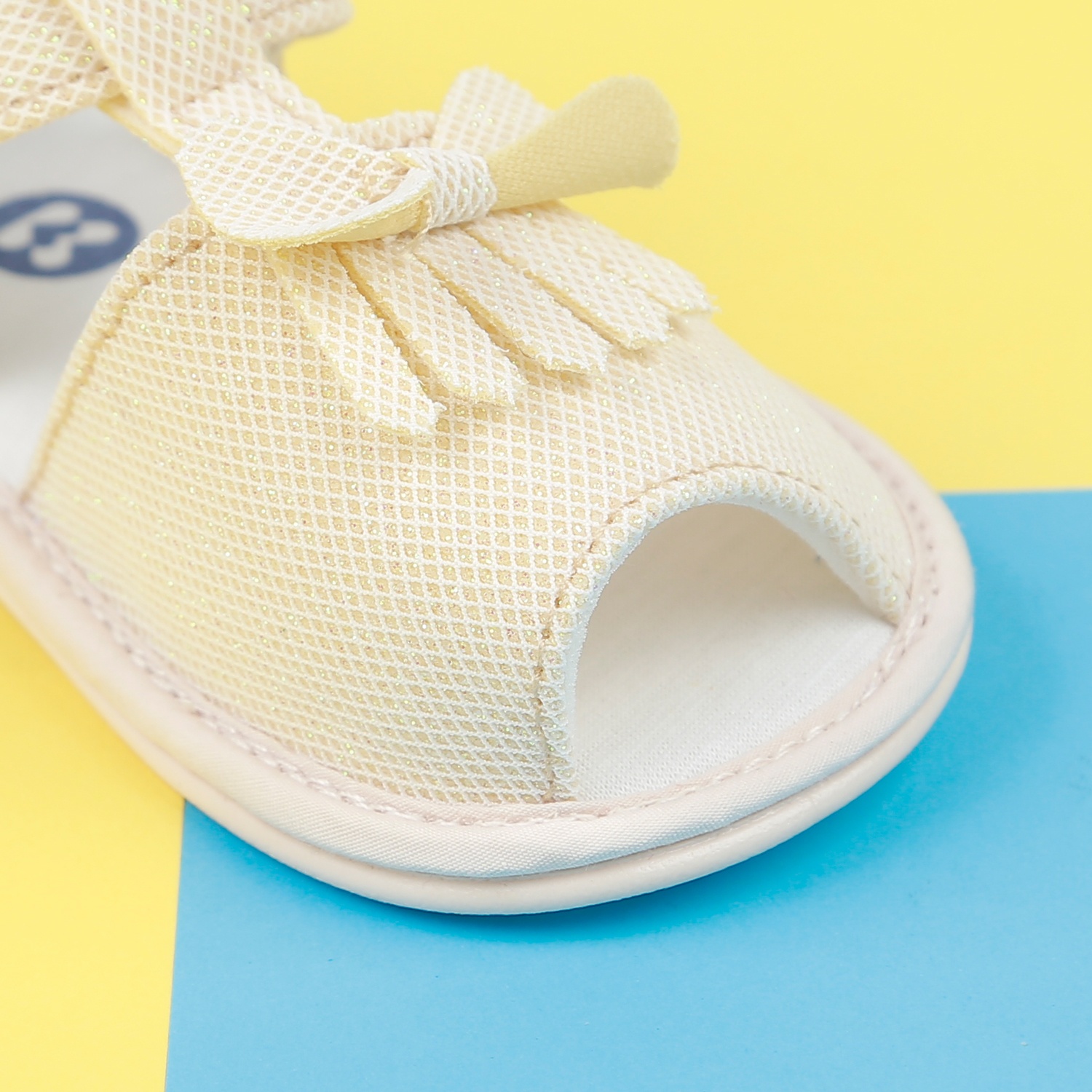 Dép sandal tập đi KidsPlaza  22K-S6 thắt nơ (Be)  hình 3