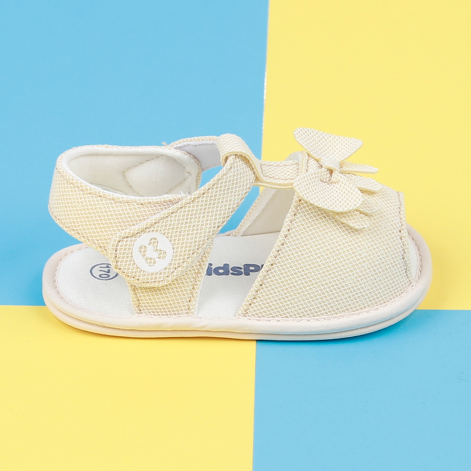 Dép sandal tập đi KidsPlaza  22K-S6 thắt nơ (Be)  hình 4